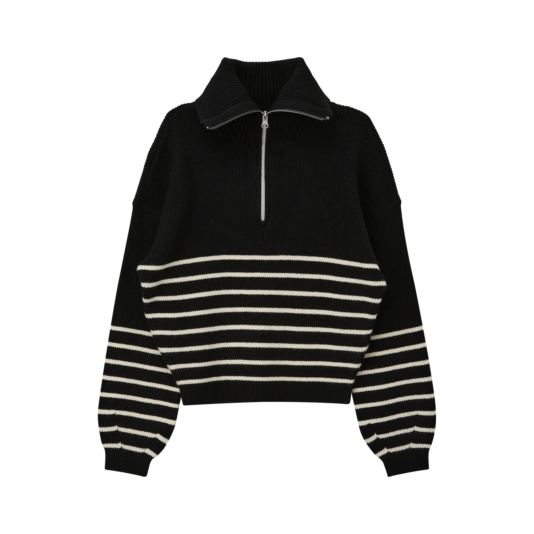 Pull en maille coupe ample avec col montant zippé fille s.Oliver Pull en maille coupe ample avec col montant zippé fille s.Oliver