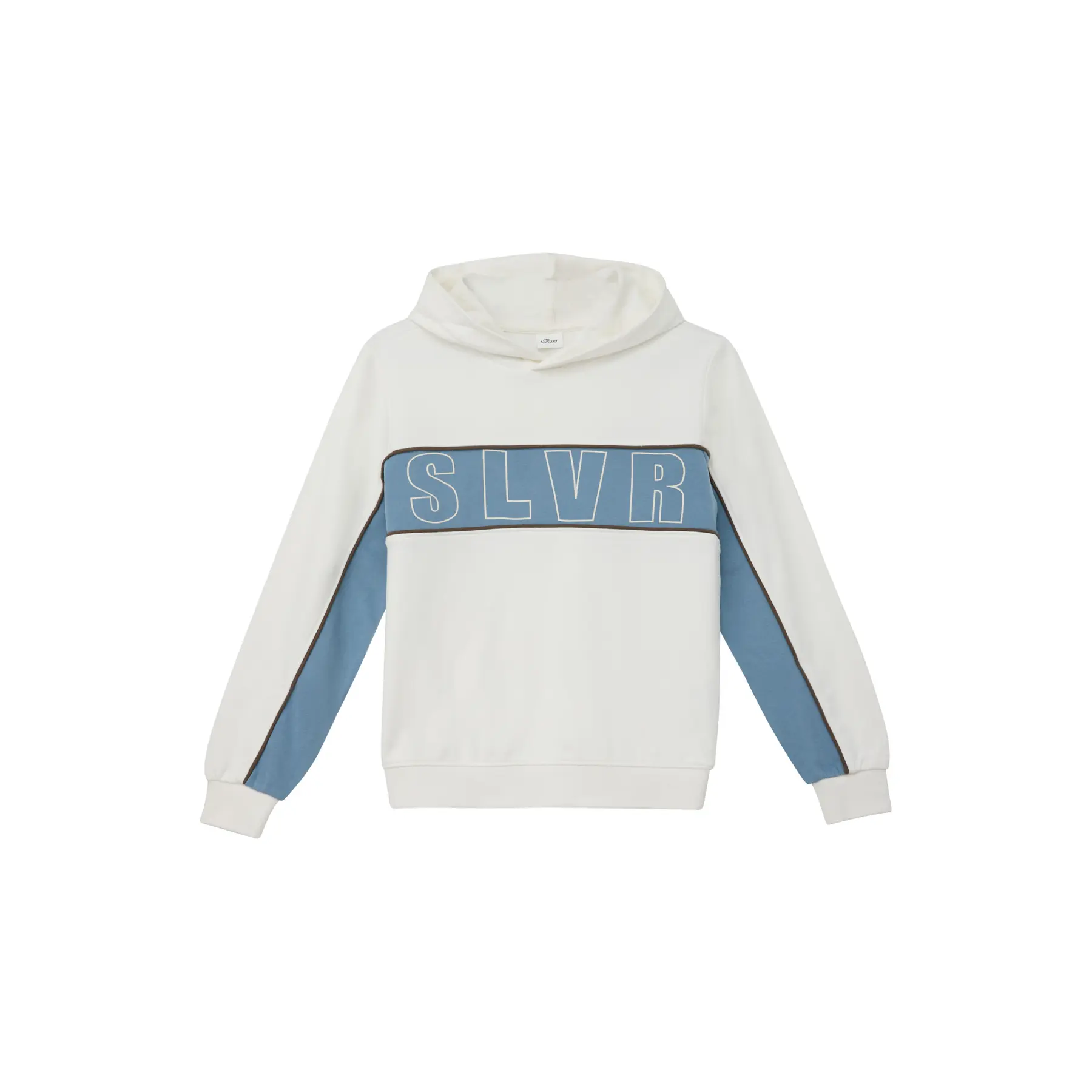 Kapuzensweatshirt aus Baumwollmischung mit Saum und Druckschrift für Kinder s.Oliver
