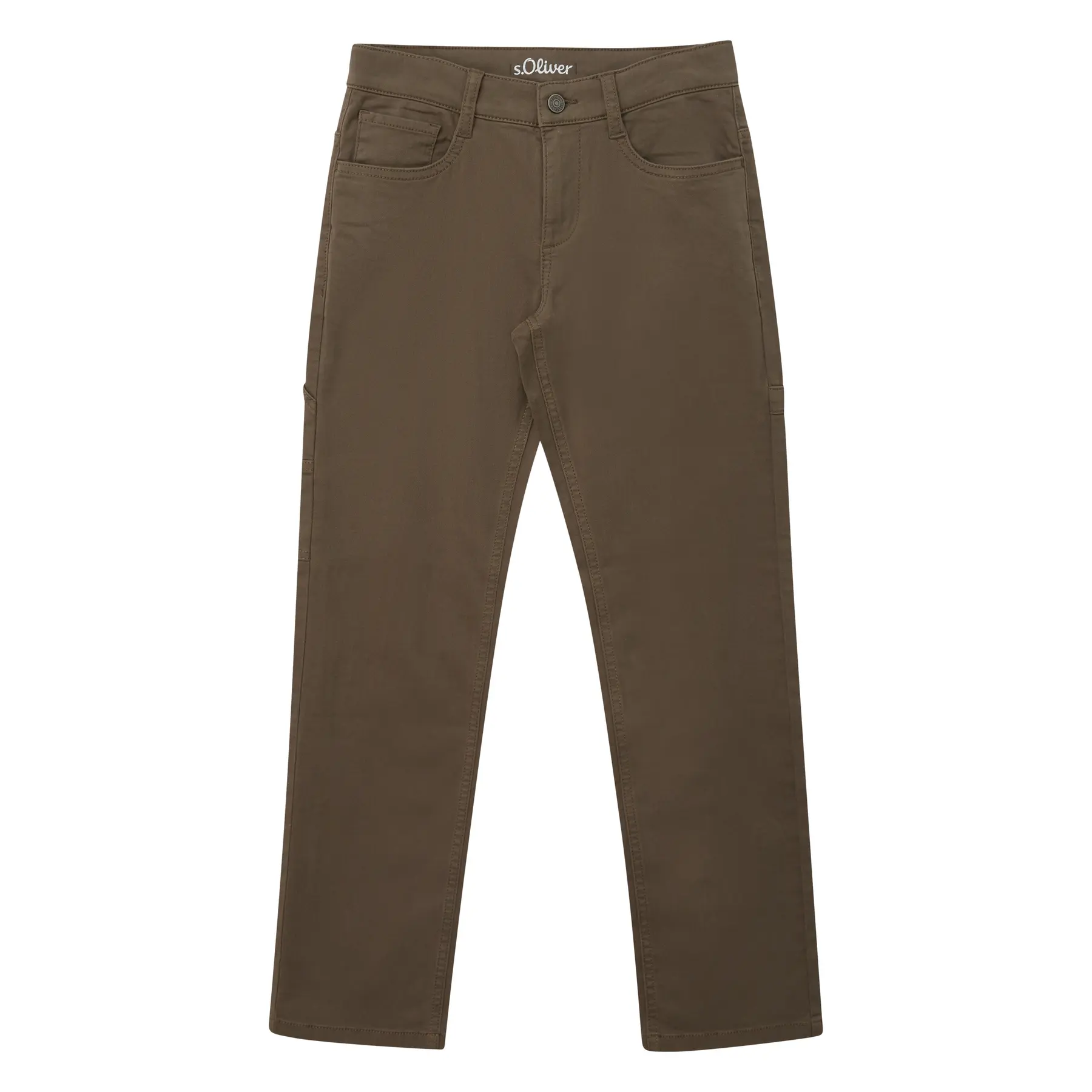 Pantalon en coton coupe droite taille mi-haute jambe droite teinture en pièce enfant s.Oliver Pete