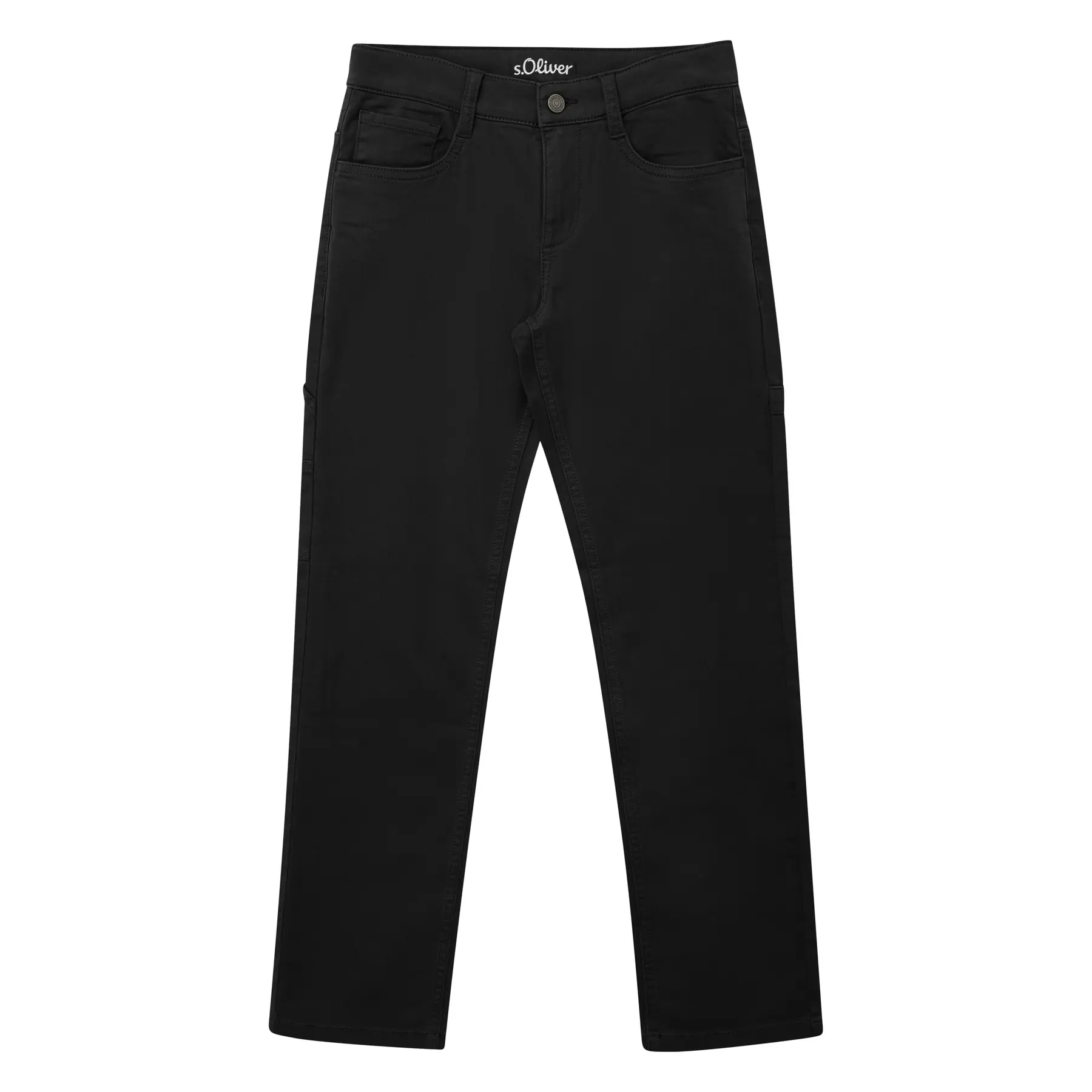 Pantalon en coton coupe droite taille mi-haute jambe droite teinture en pièce enfant s.Oliver Pete