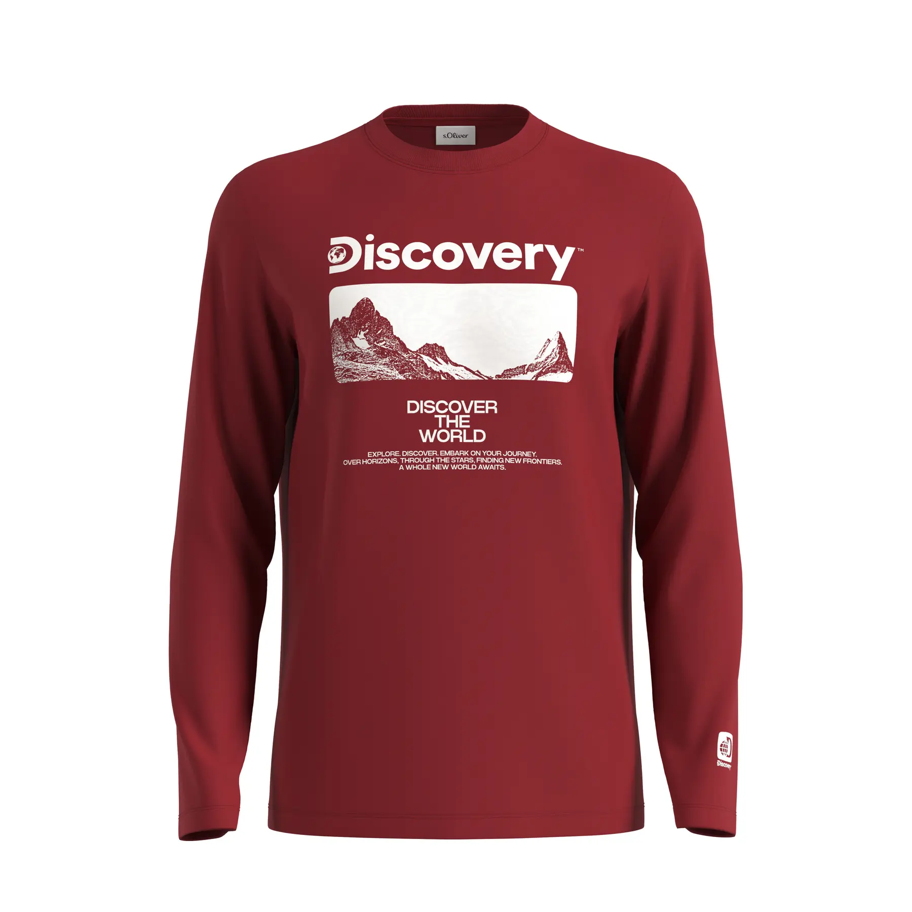 Langärmeliges T-Shirt aus Baumwolle mit Artwork s.Oliver