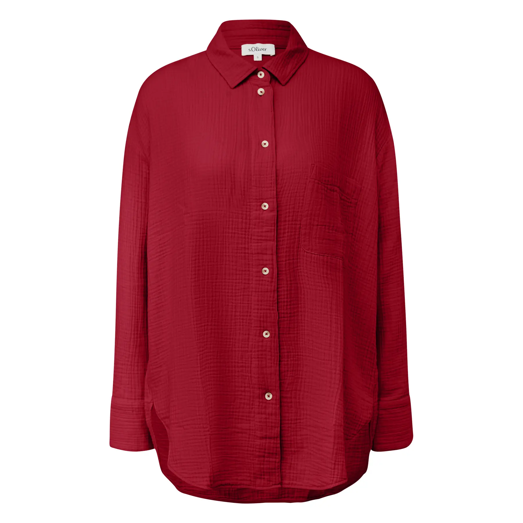 Blusa oversize in mousselina donna