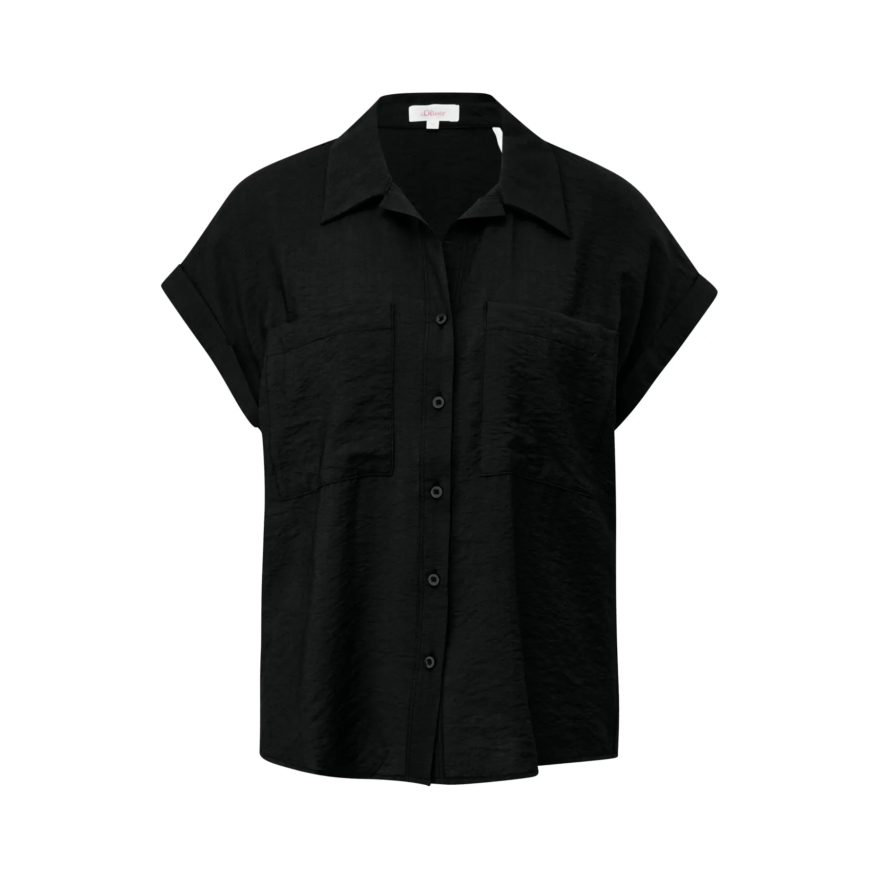 Bluse mit aufgesetzter Tasche, strukturiertes Viskose-Mischgewebe Damen s.Oliver