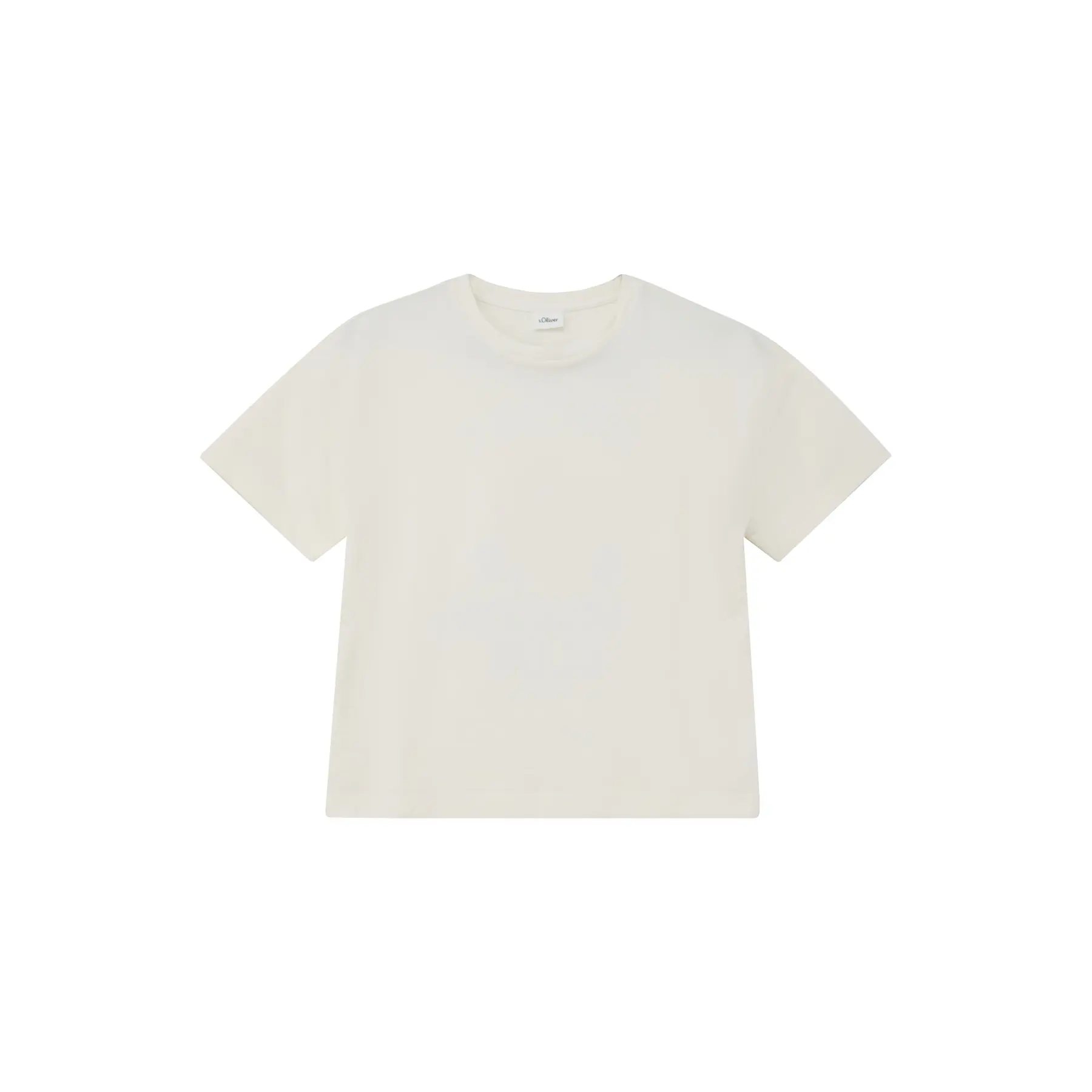 T-Shirt mit gerade geschnittenem Ausschnitt und Mädchen-Print s.Oliver