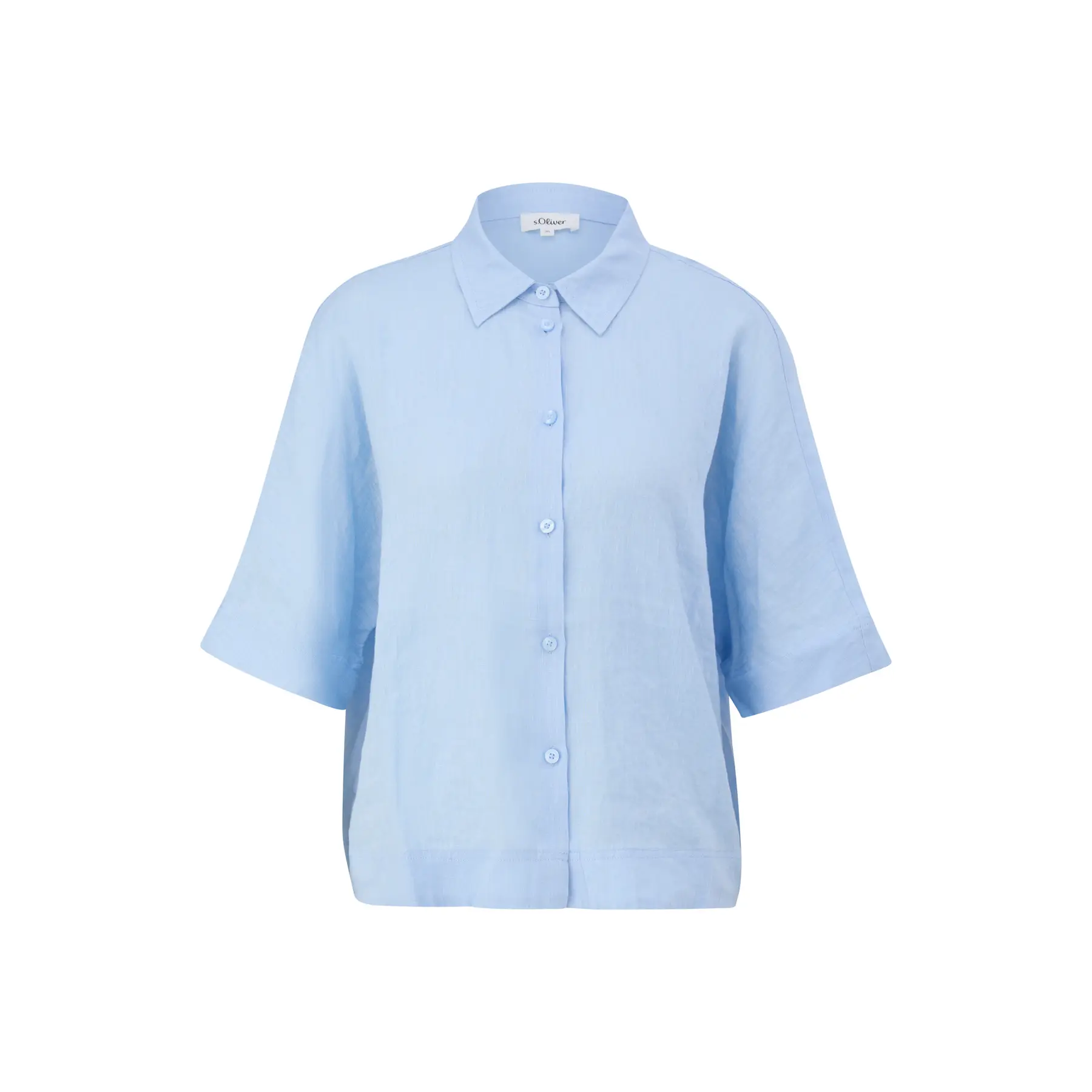 Camicia in lino a maniche corte, vestibilità casual donna s.Oliver