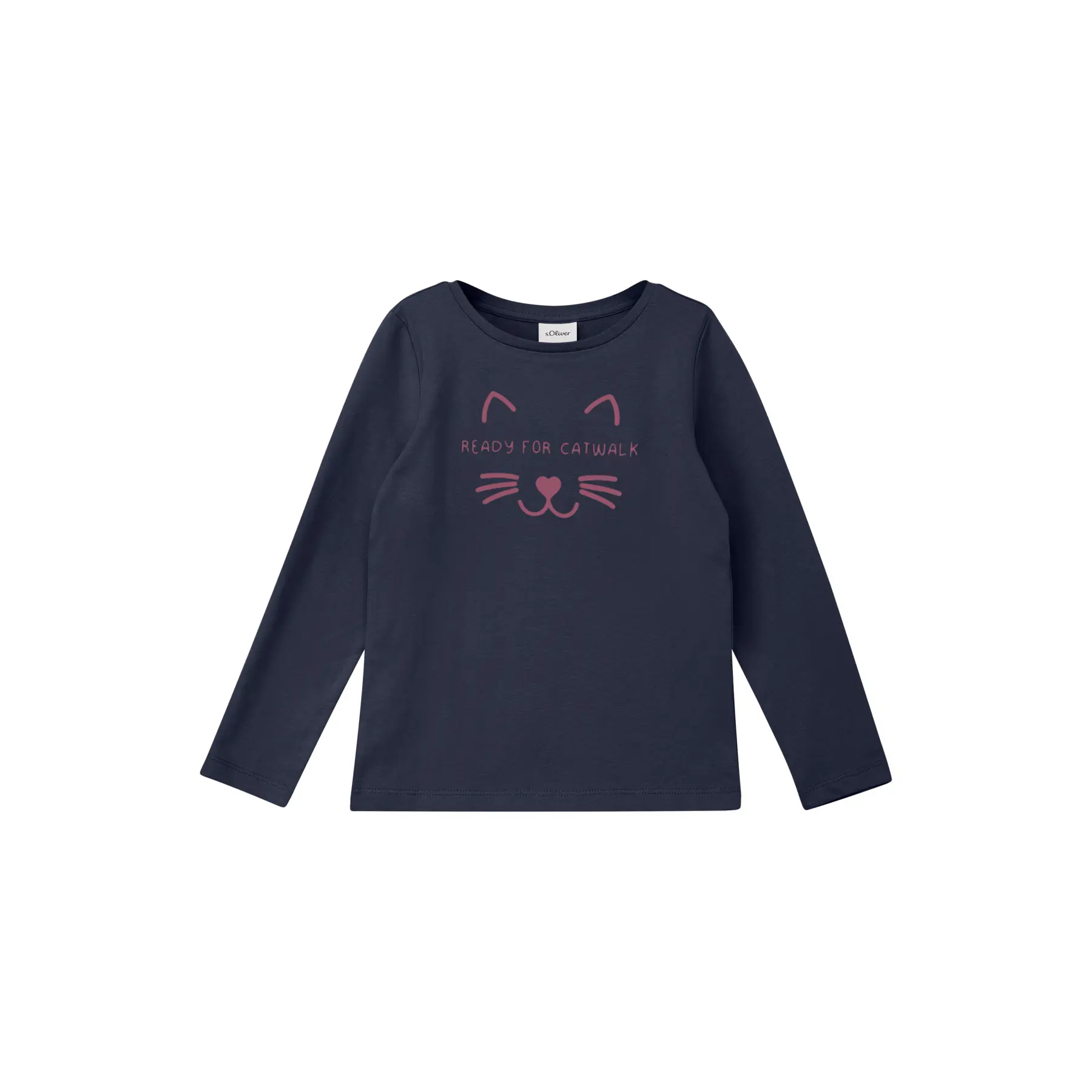 Langarmshirt aus Baumwolle mit Artwork für Mädchen s.Oliver