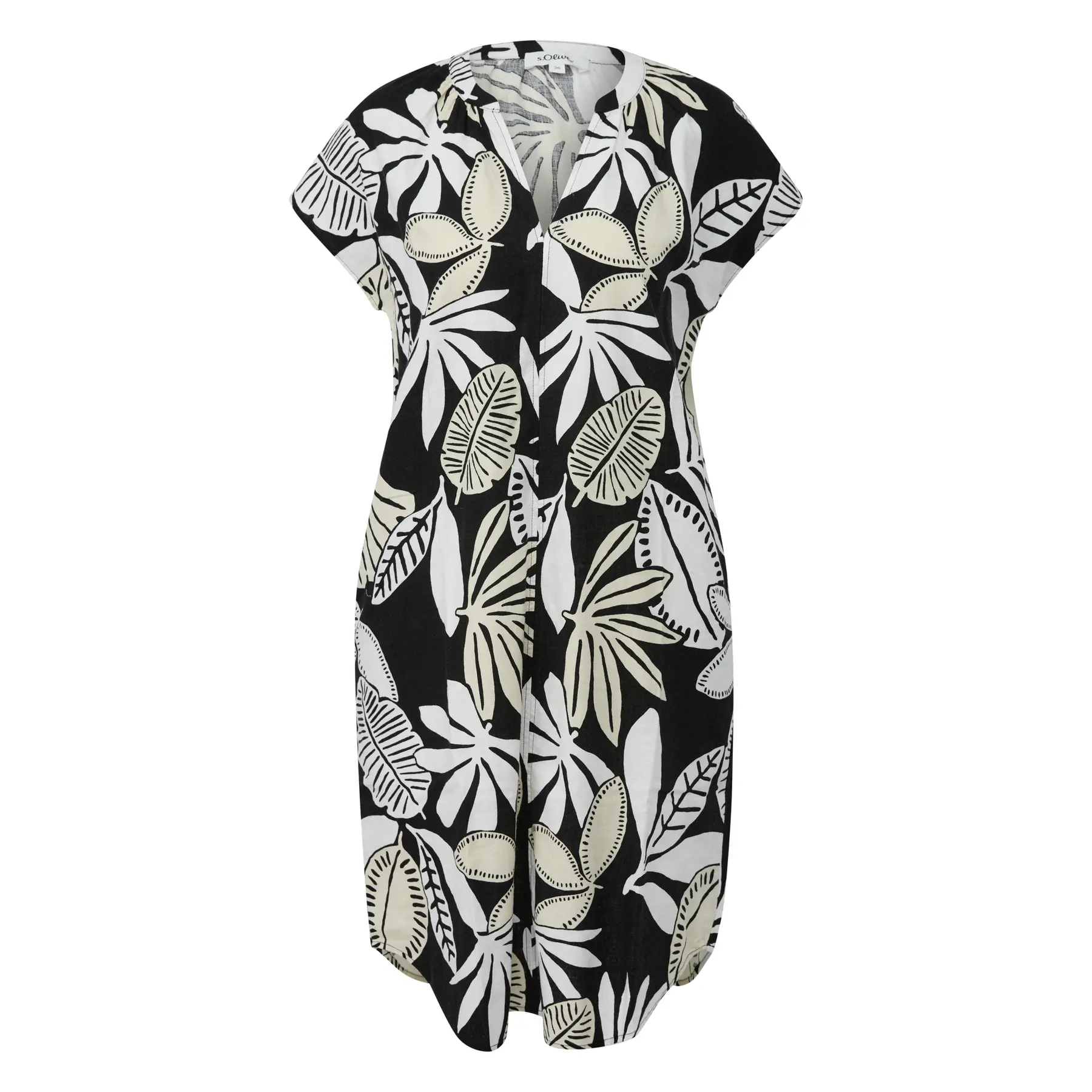 Abito in lino misto con tasche a fessura donna s.Oliver
