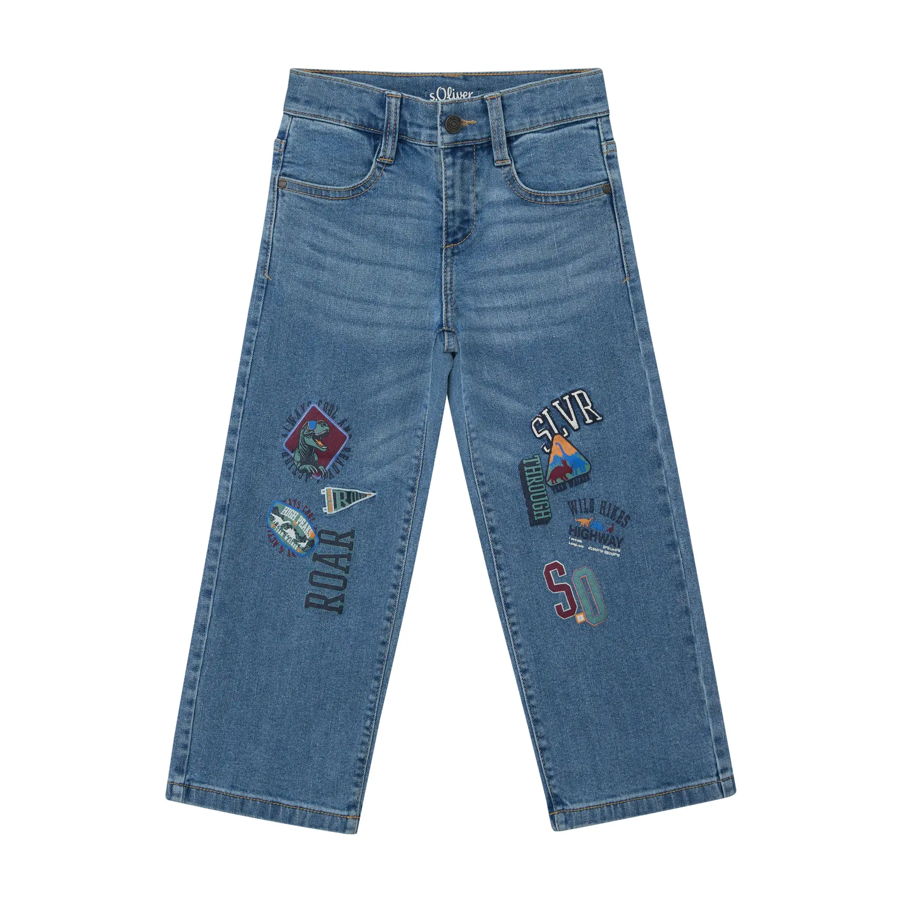 Jeans baggy coupe décontractée taille haute jambe large réglage de la largeur à l'intérieur enfant s.Oliver Jeans baggy coupe décontractée taille haute jambe large réglage de la largeur à l'intérieur enfant s.Oliver