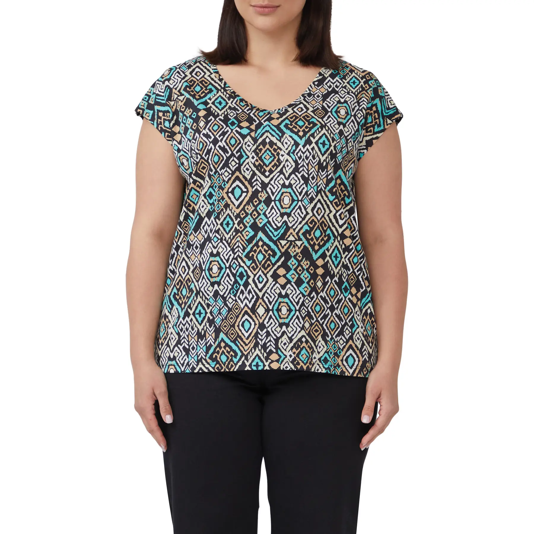T-shirt senza maniche a taglio casual con scollatura e nodo donna s.Oliver
