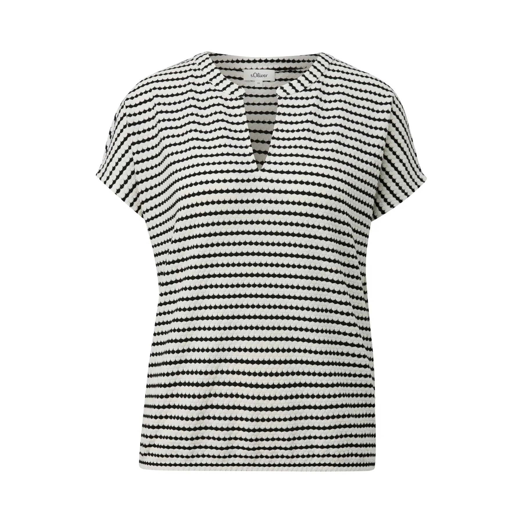T-shirt strutturato a forma di o donna s.Oliver