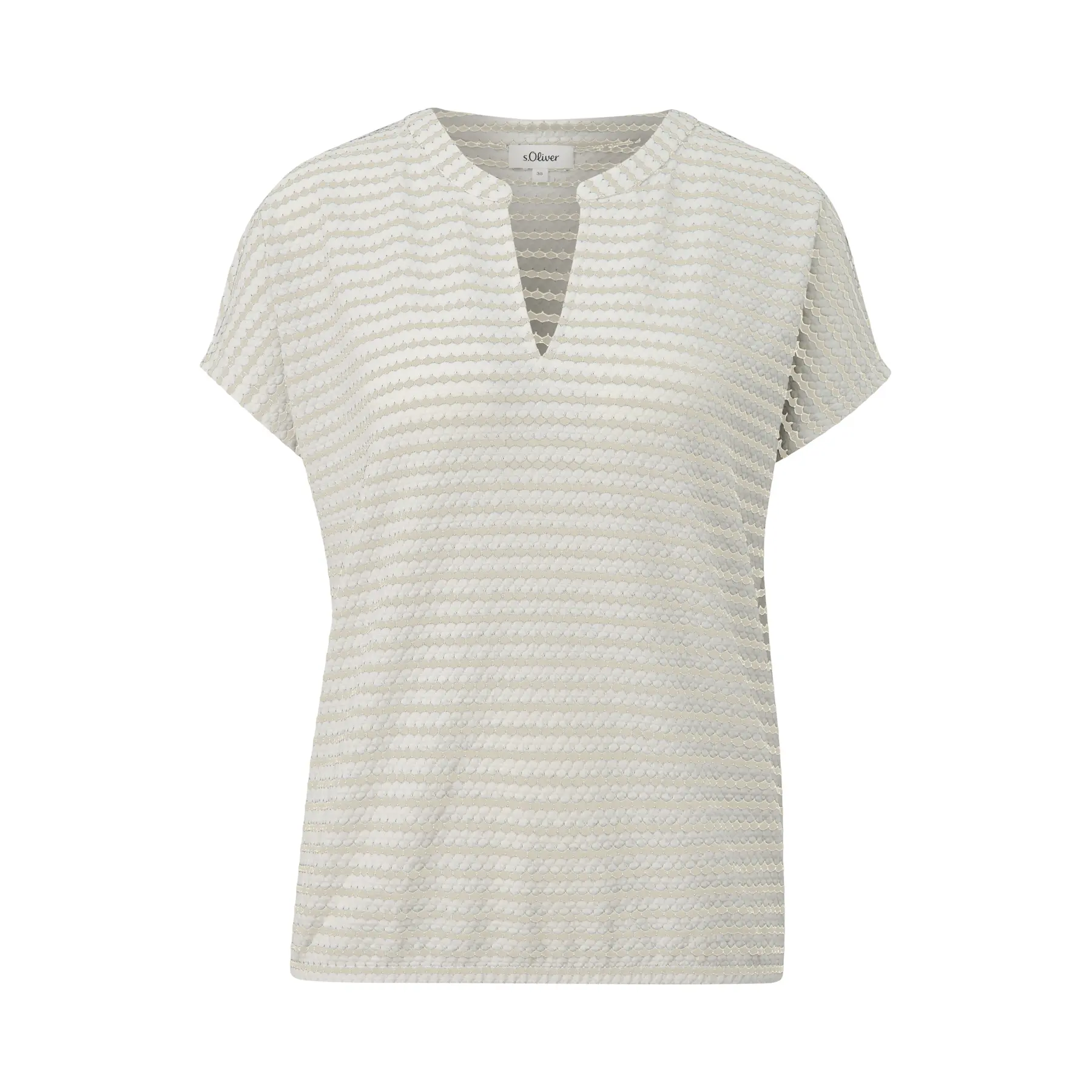 T-shirt strutturato a forma di o donna s.Oliver