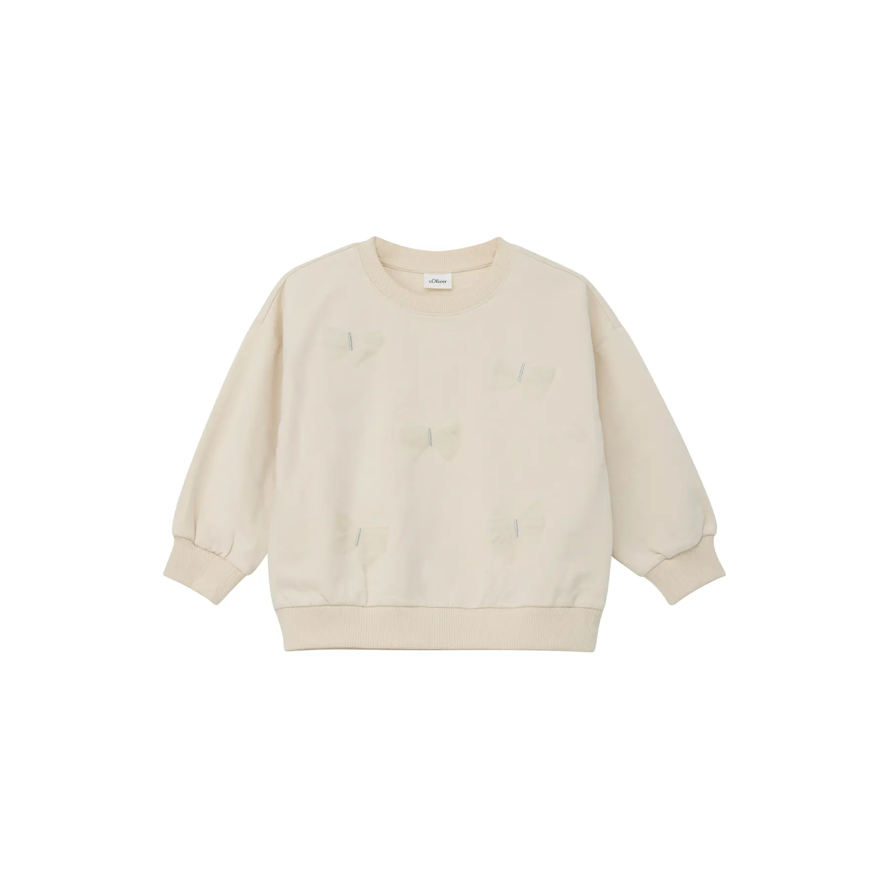 Oversize Sweatshirt aus Baumwollmix mit Schleifenapplikationen für Mädchen s.Oliver
