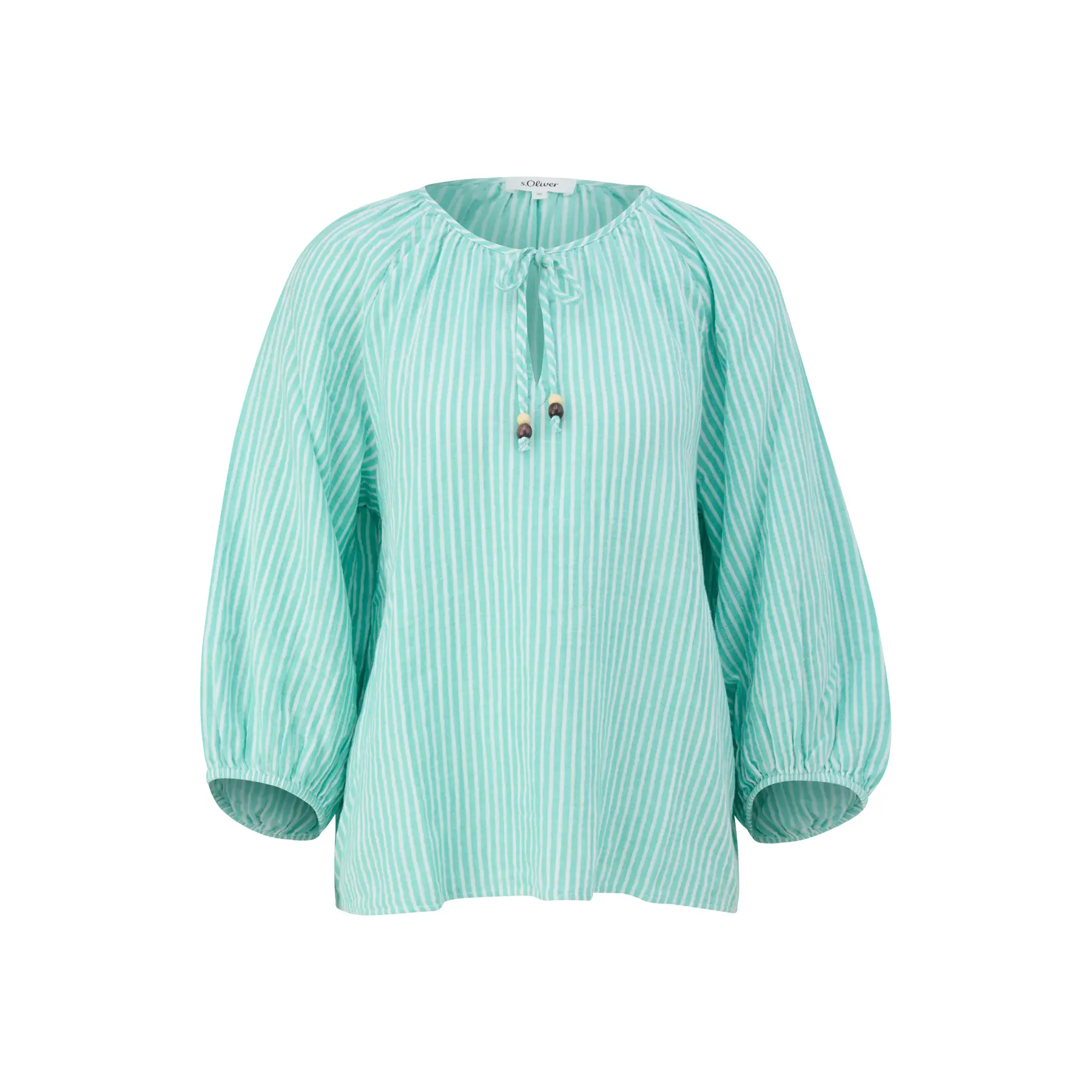 Blusa in mussola con maniche raglan e arricciature donna s.Oliver