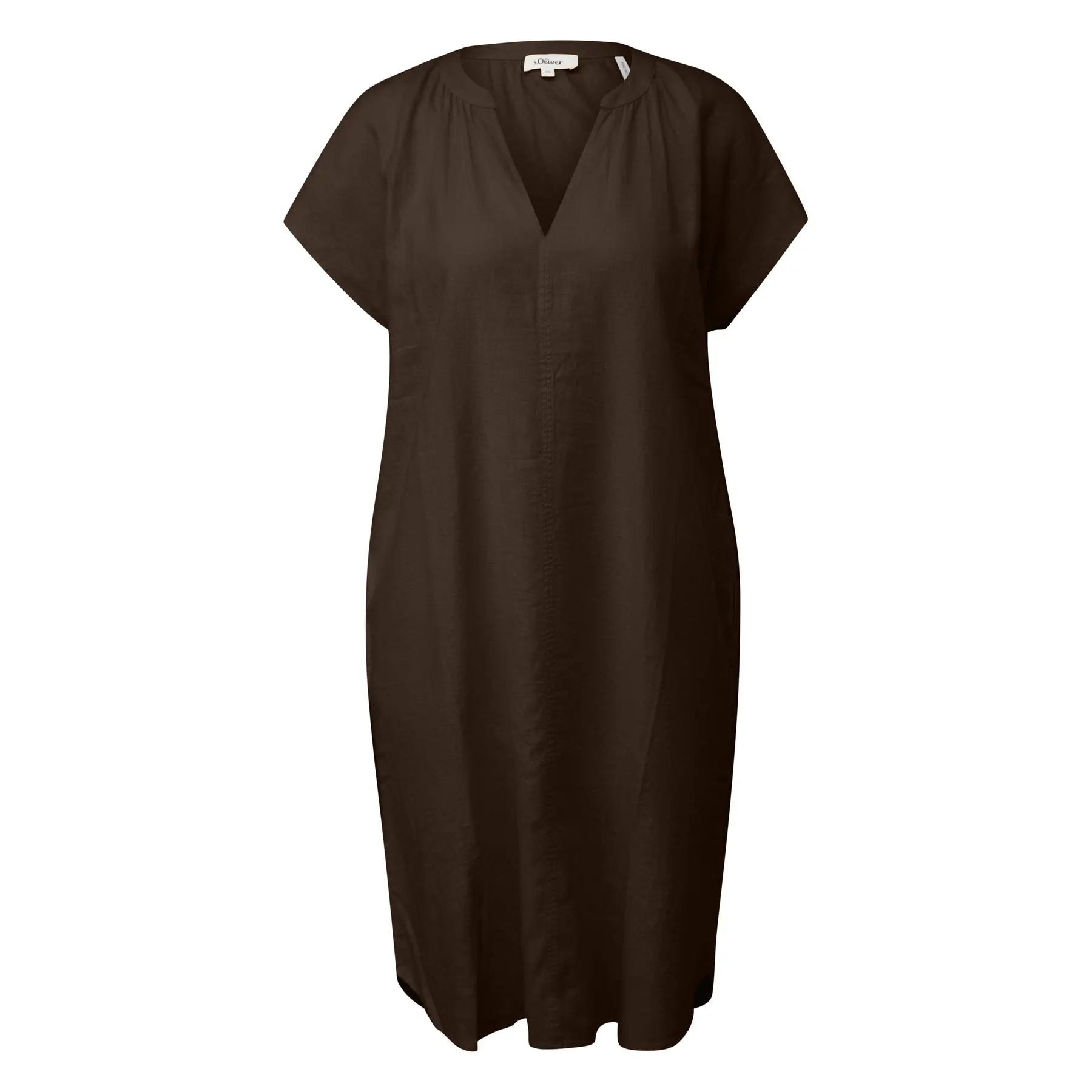 Robe midi in misto lino con tasche a fessura donna s.Oliver