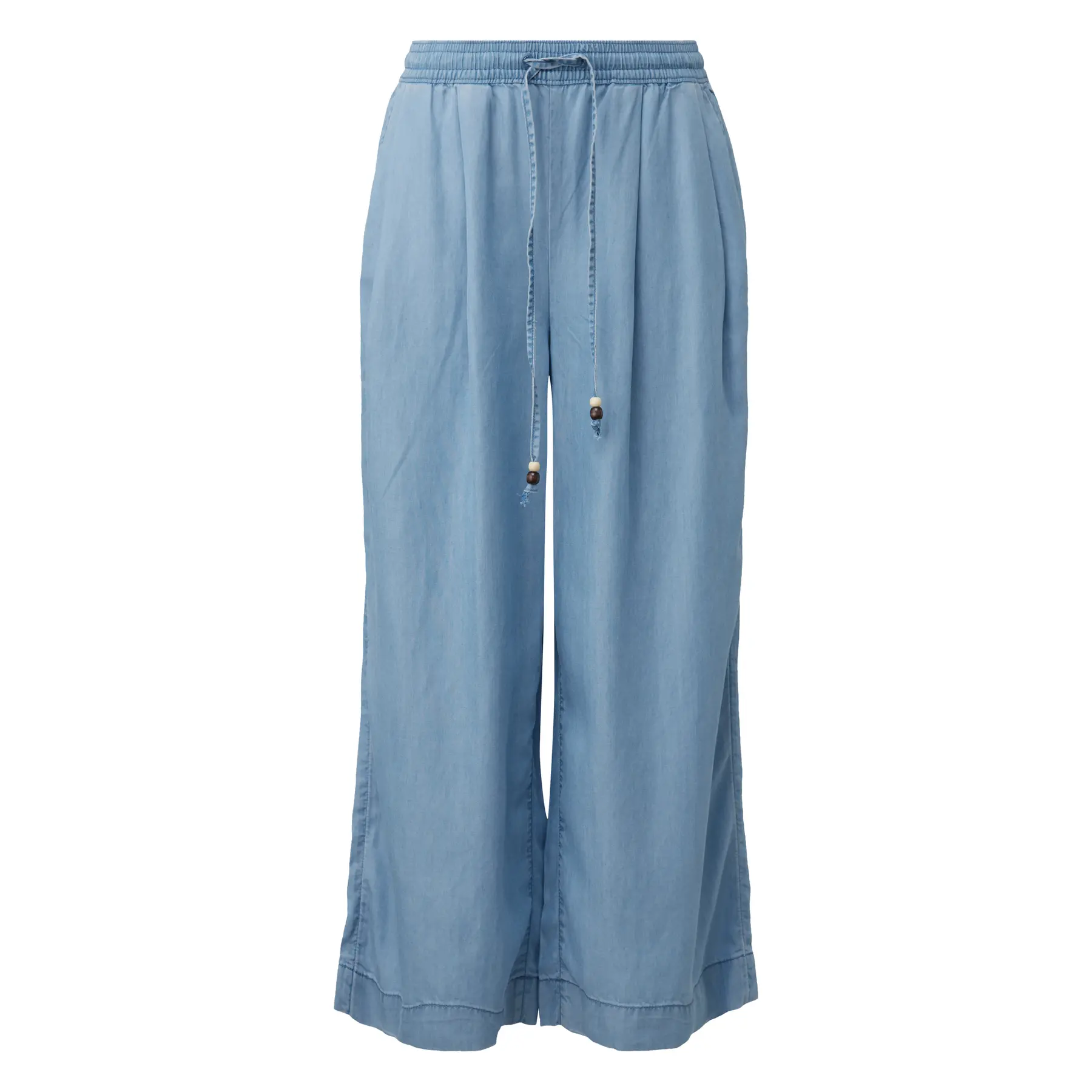 Jeans Wide Leg in Lyocell Taglio Relaxed Vita Media Fascia Elastica Donna s.Oliver