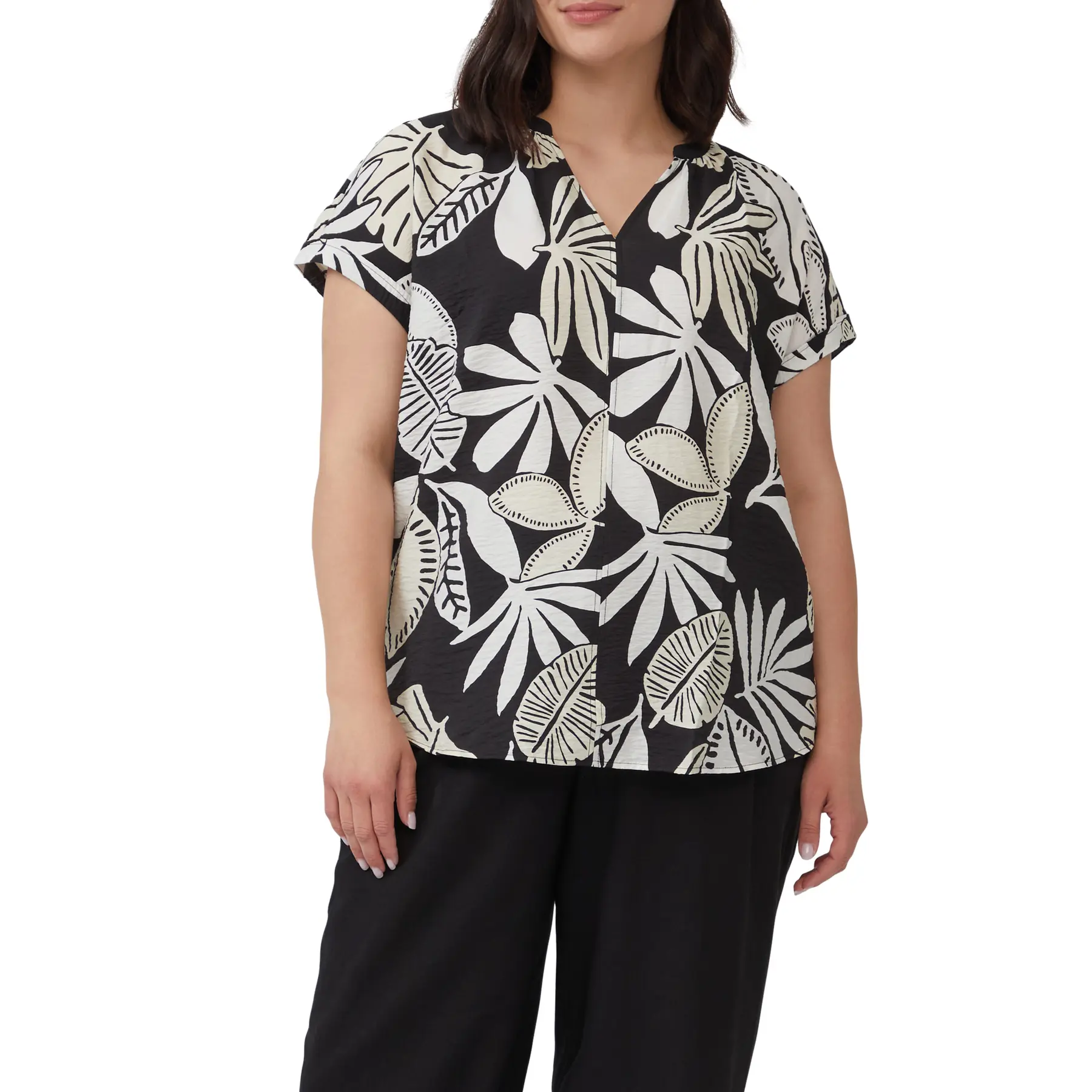 Camicia testurizzata con dettagli arricciati donna s.Oliver