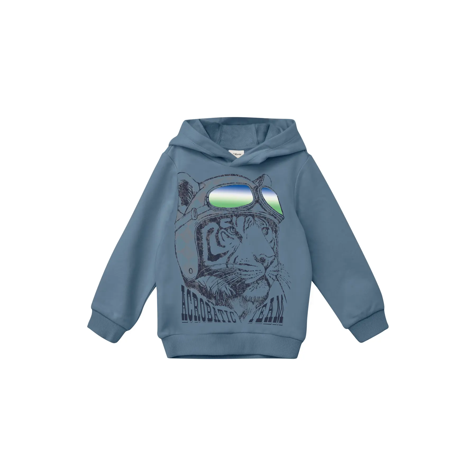 Felpa con cappuccio in misto cotone con stampa metallica per bambini s.Oliver