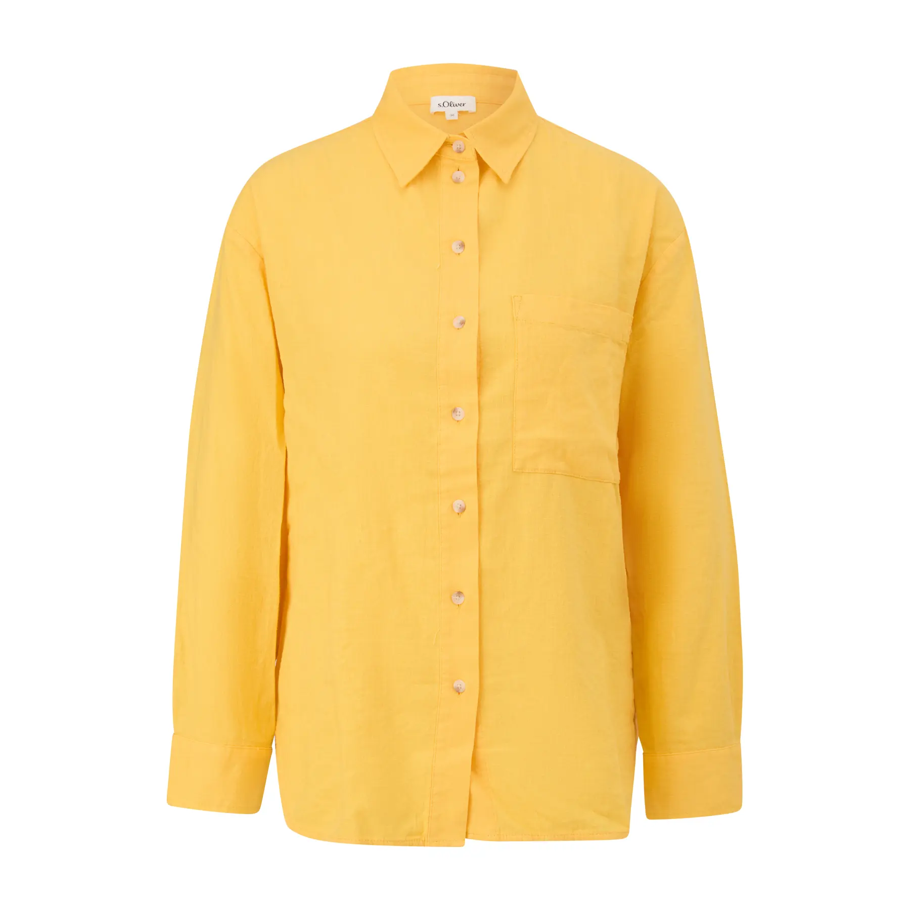 Blusa ampia realizzata in un misto di lino donna