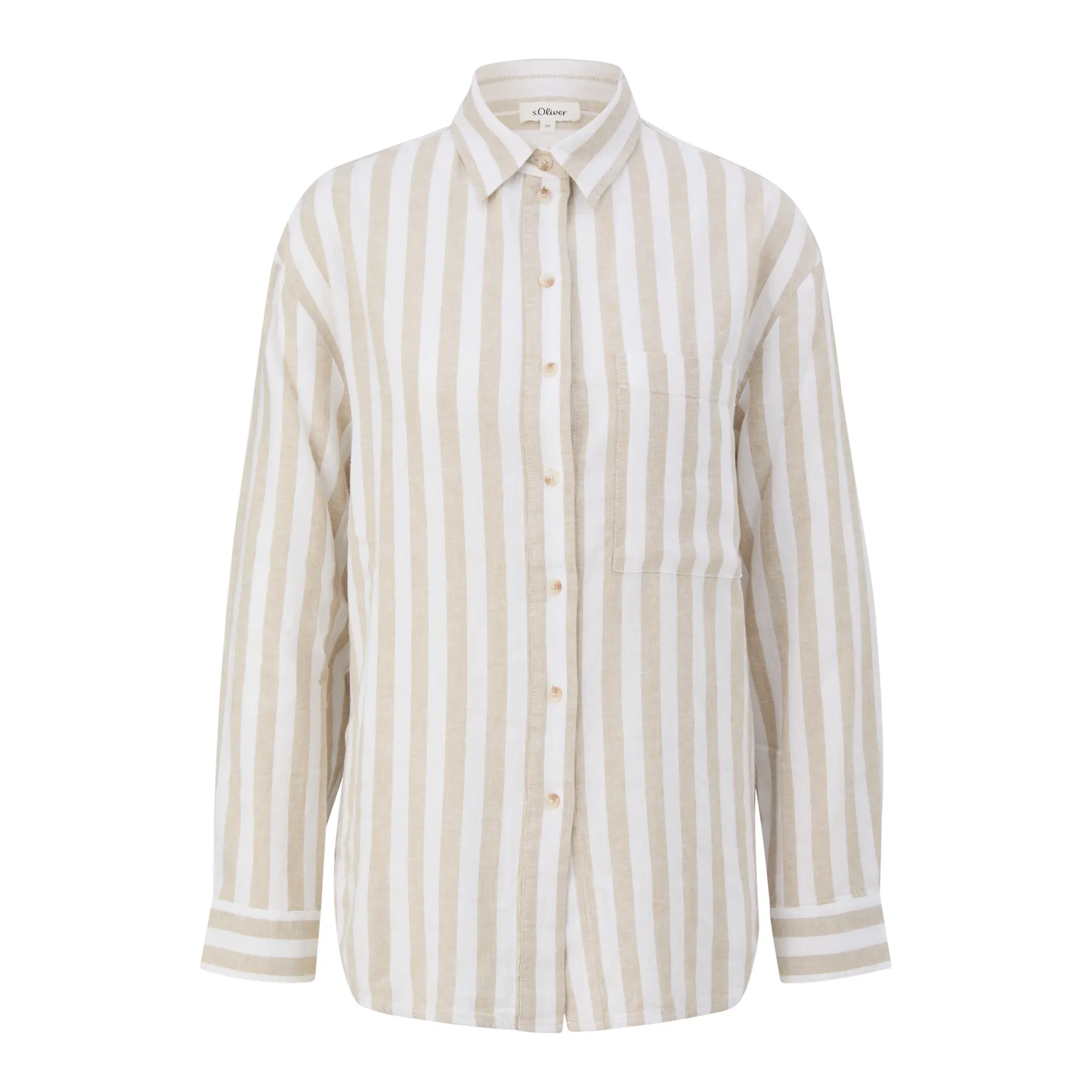 Blusa ampia realizzata in un misto di lino donna