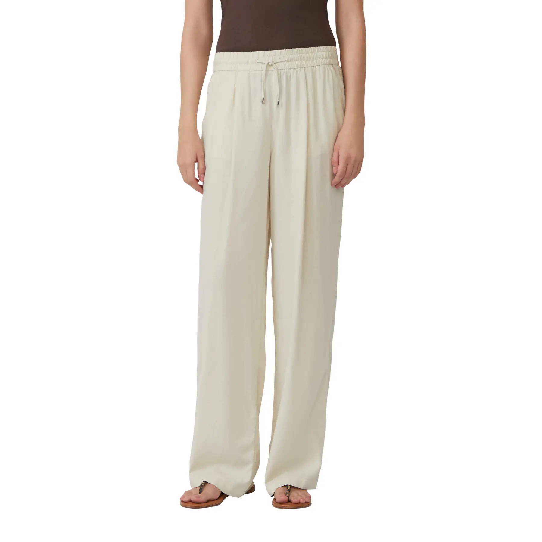Pantaloni leggeri in misto lino con cintura elastica donna s.Oliver
