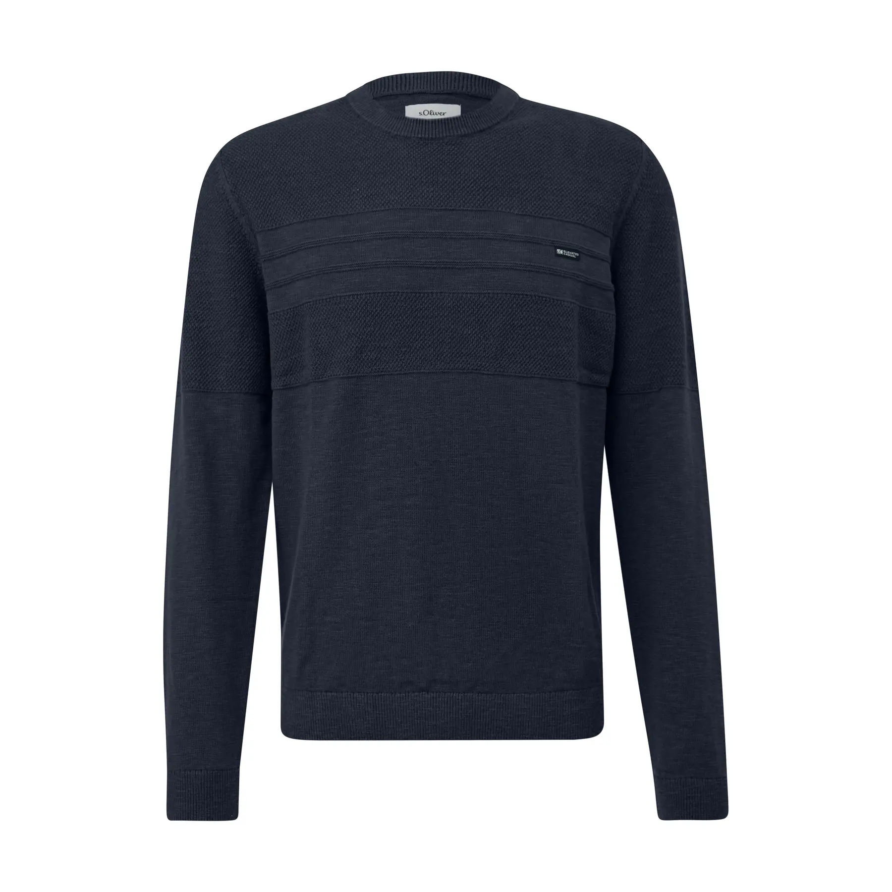 Pull aus meliertem Garn mit Rundhalsausschnitt s.Oliver