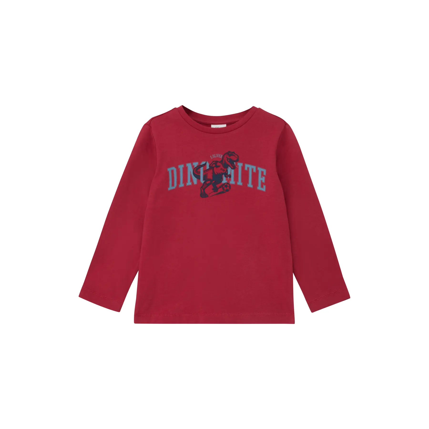 T-shirt a maniche lunghe in cotone con stampa davanti bambino s.Oliver