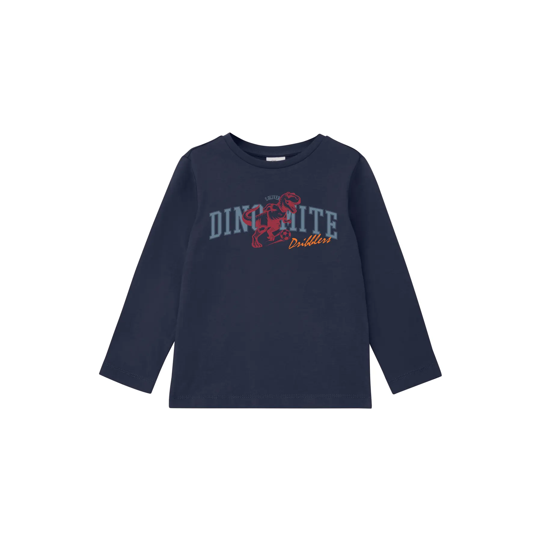 T-shirt a maniche lunghe in cotone con stampa davanti bambino s.Oliver