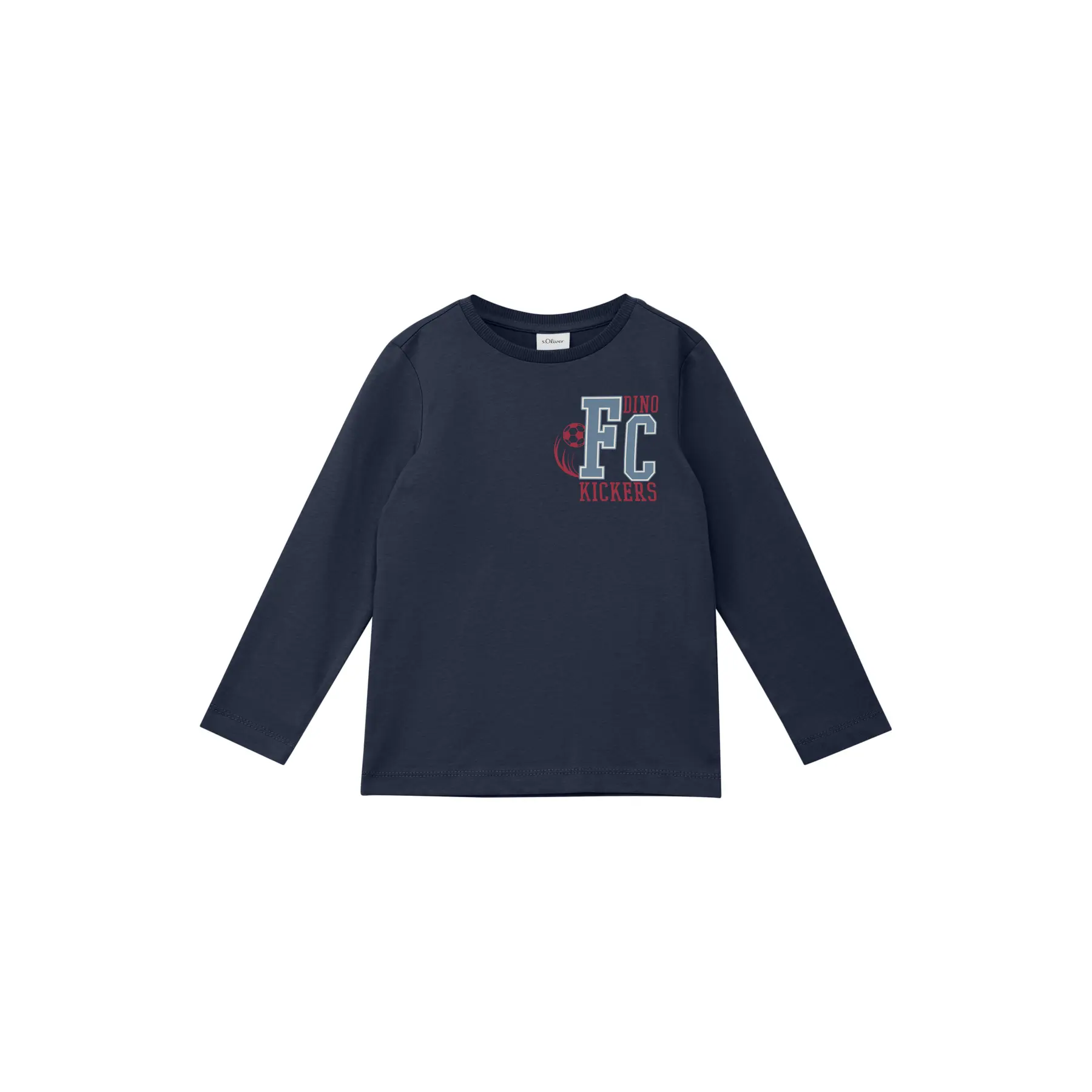 Langarm-T-Shirt aus Baumwolle mit Stickerei und Druck vorne Kind s.Oliver