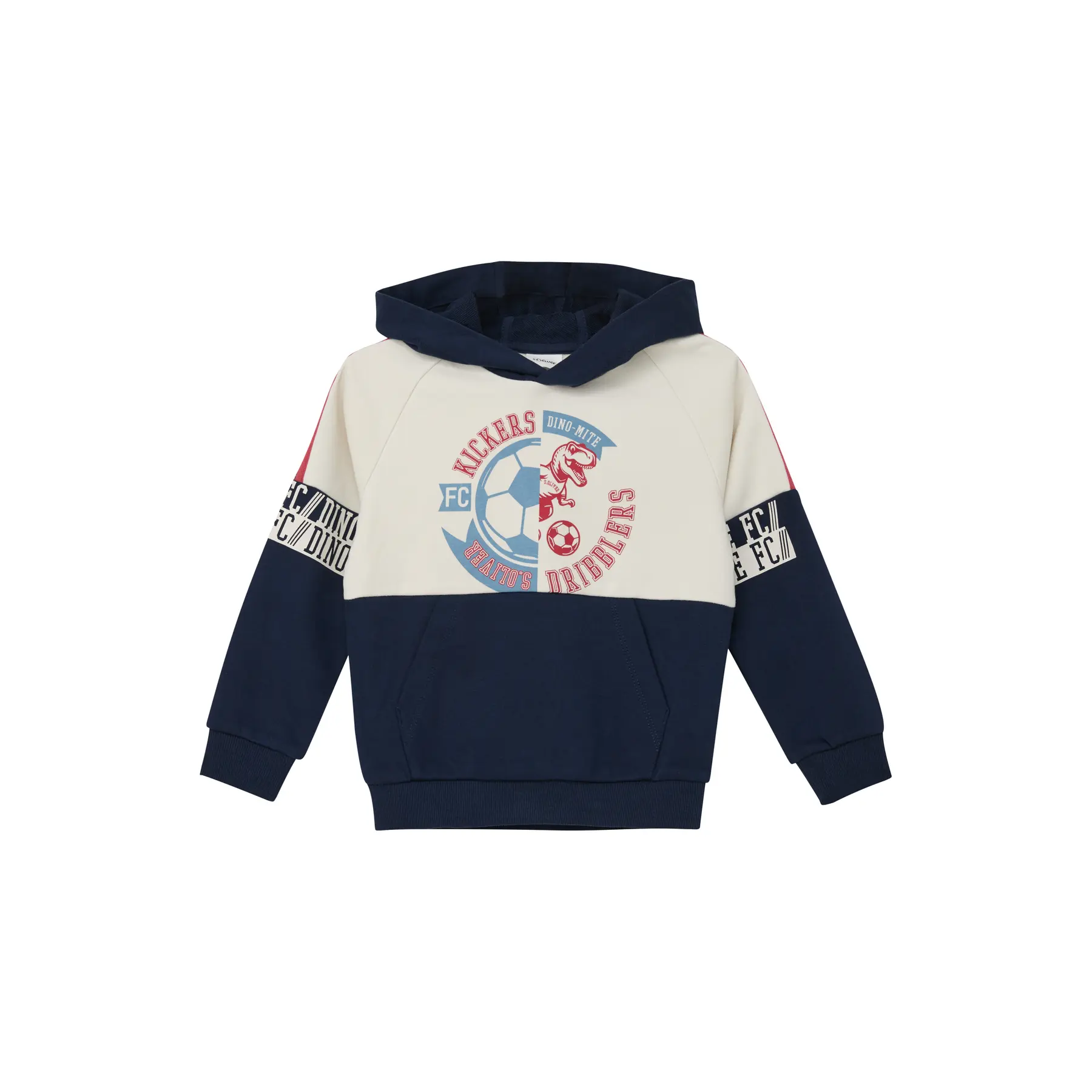 Farbblock Hoodie mit Cut-Out-Nähten für Kinder s.Oliver