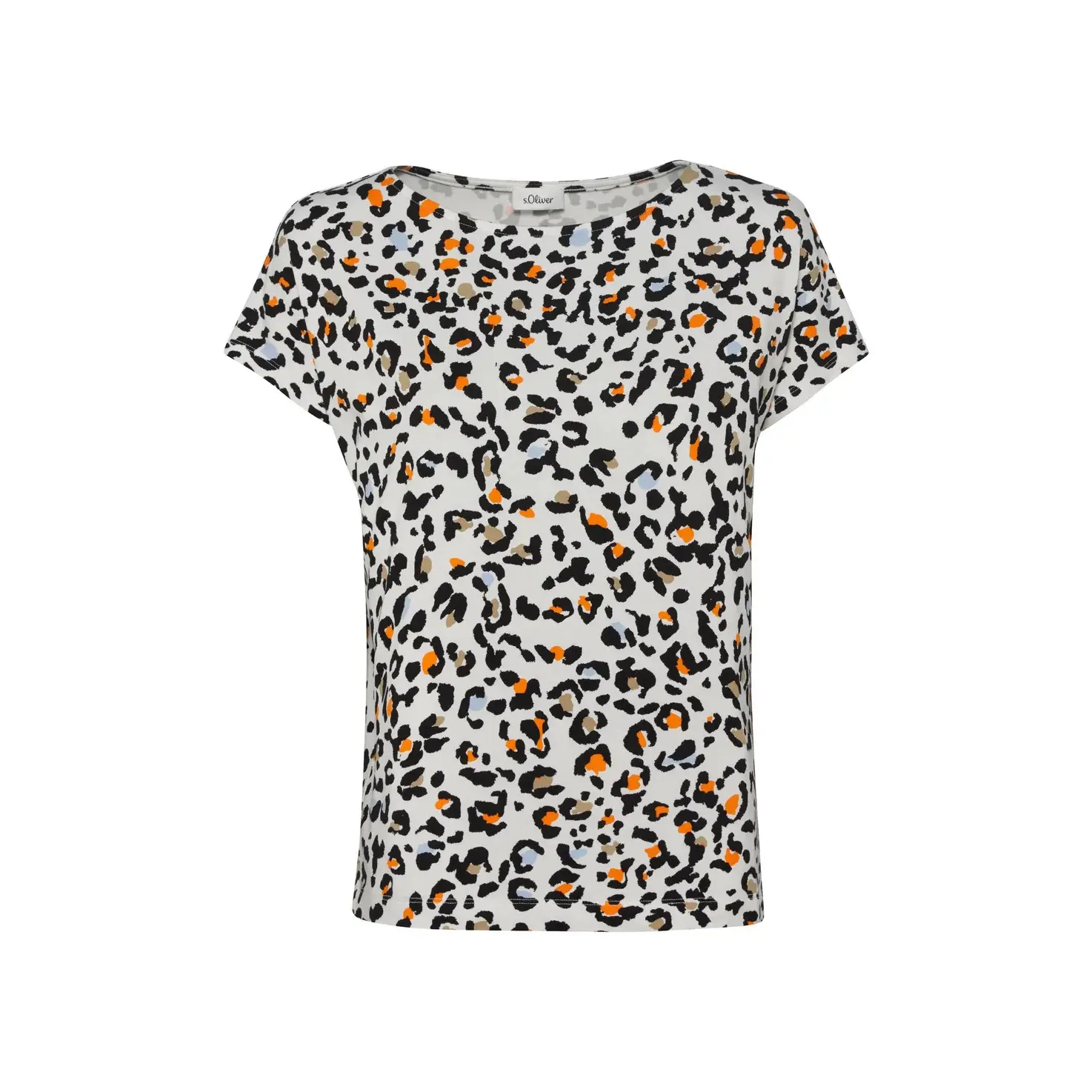 Vrouwelijke t-shirt van soepeljersey met hangende schouders s.Oliver