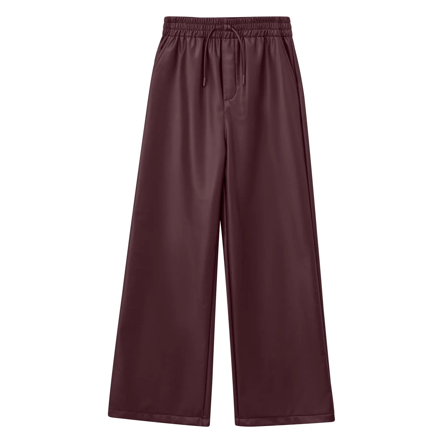 Pantalon aspect cuir à jambes larges et taille élastique fille s.Oliver