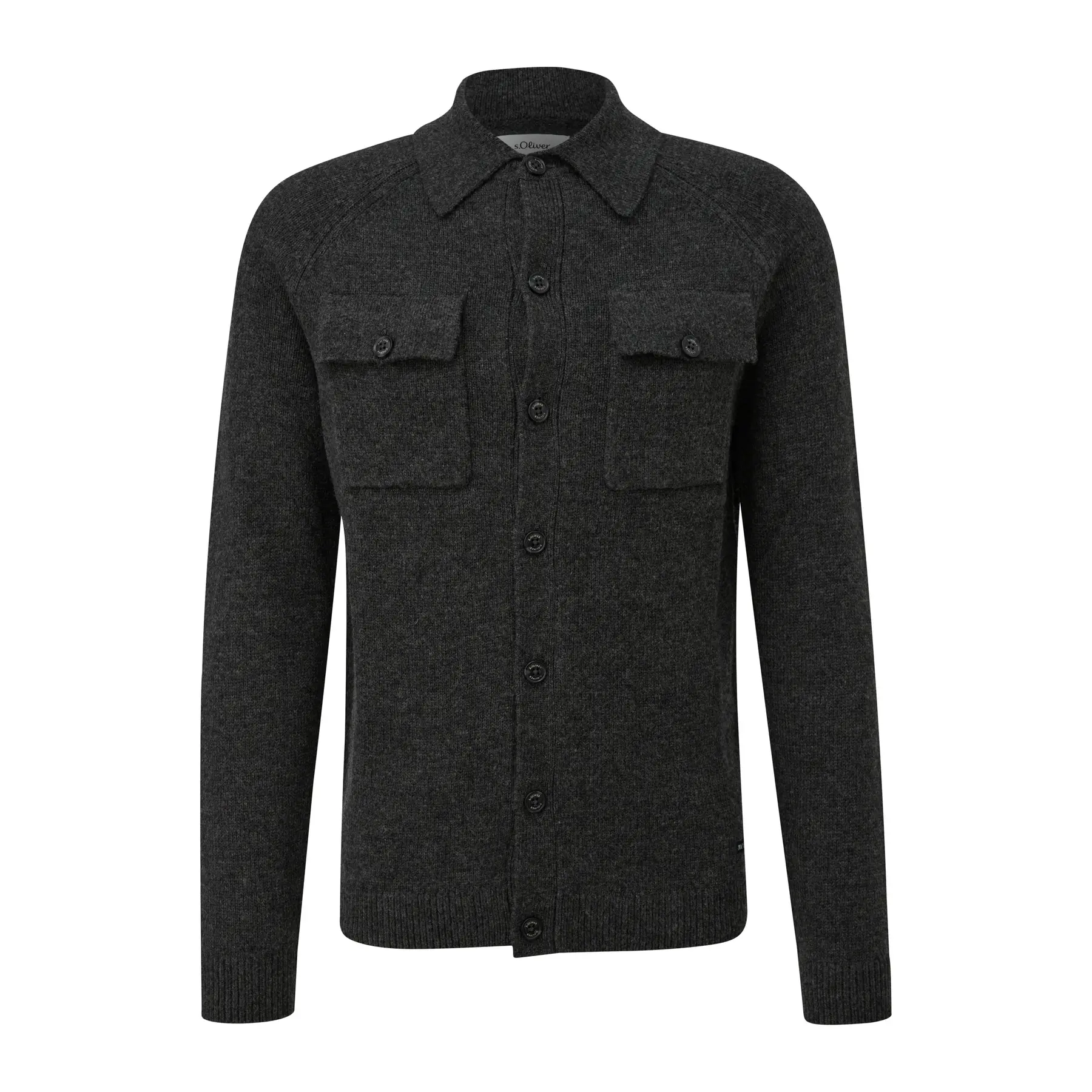 Cardigan mit Brusttaschen und Polokragen s.Oliver