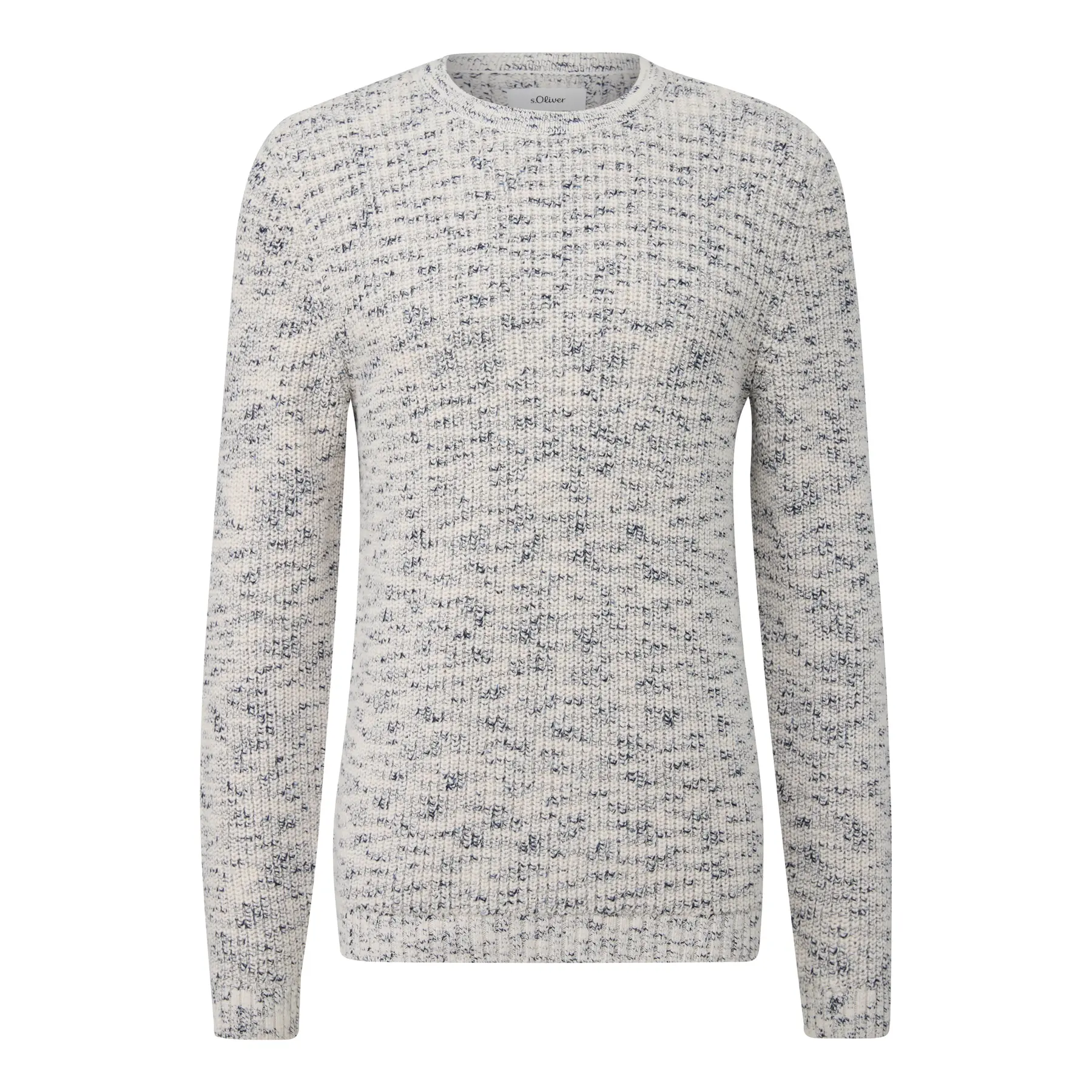 Bicolor Rundhalsausschnitt Strickpullover s.Oliver