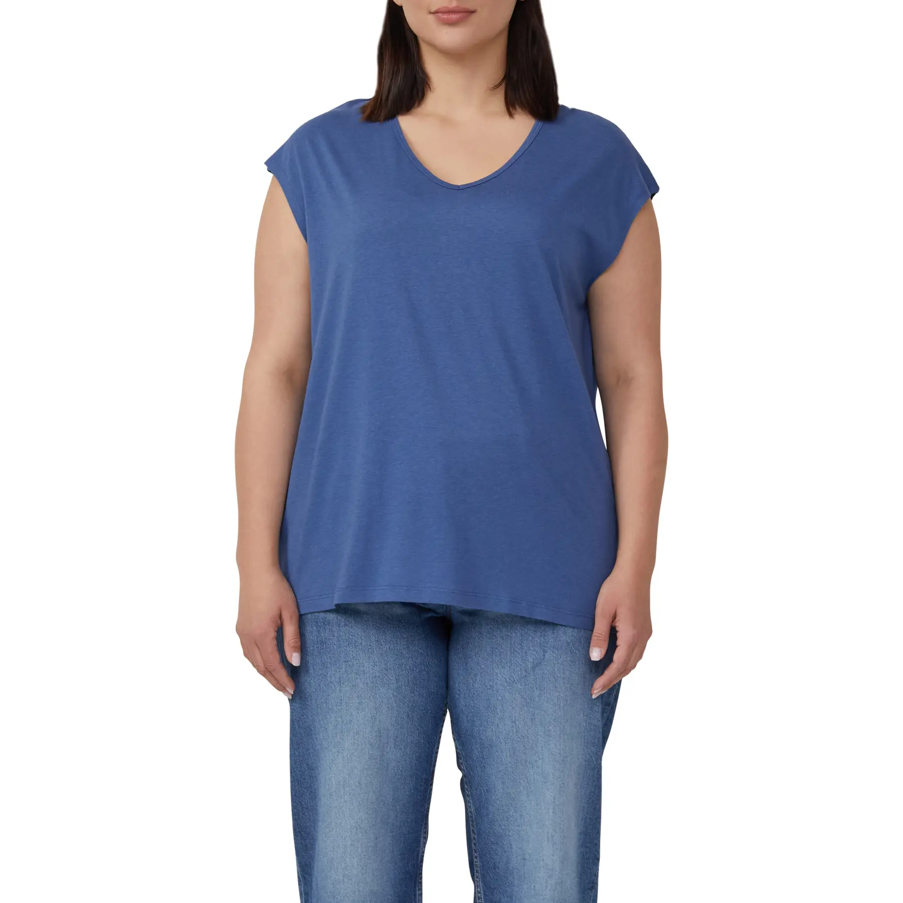 T-shirt a scollo a V taglio relaxed fit donna s.Oliver