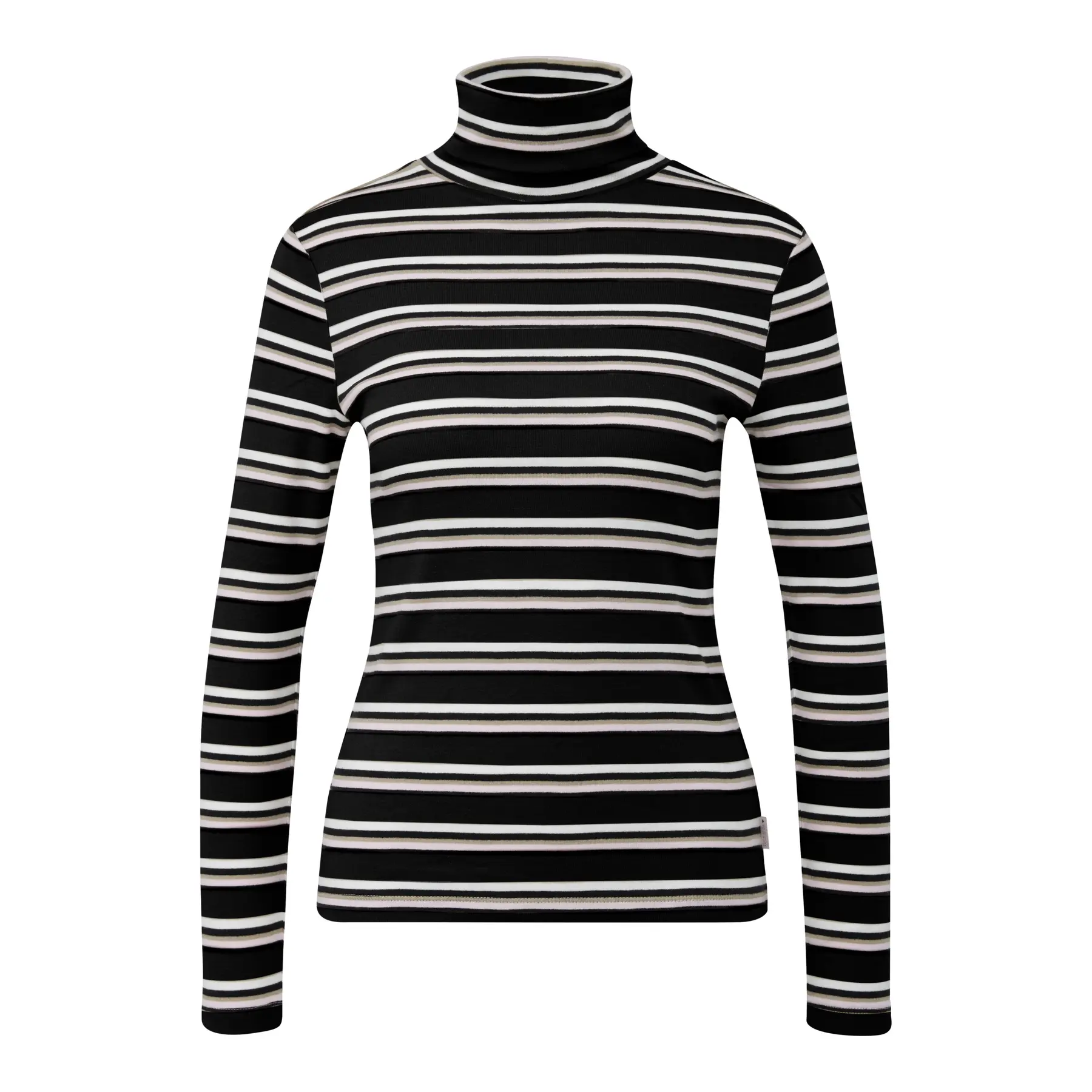 Langarm Slim Fit Rollkragen T-Shirt mit Streifen für Damen s.Oliver