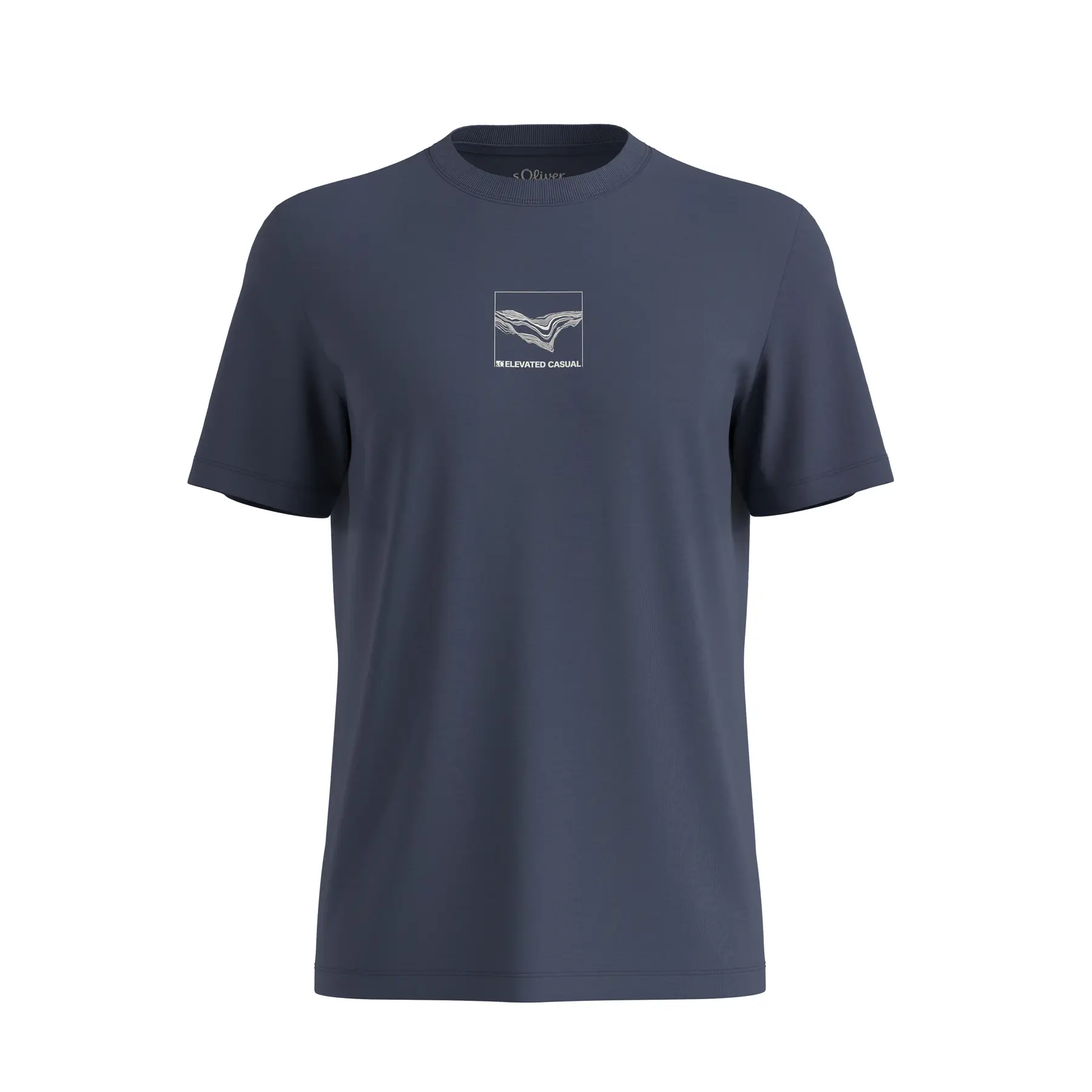 T-Shirt aus Baumwolle mit Rundhals und Druck vorne s.Oliver