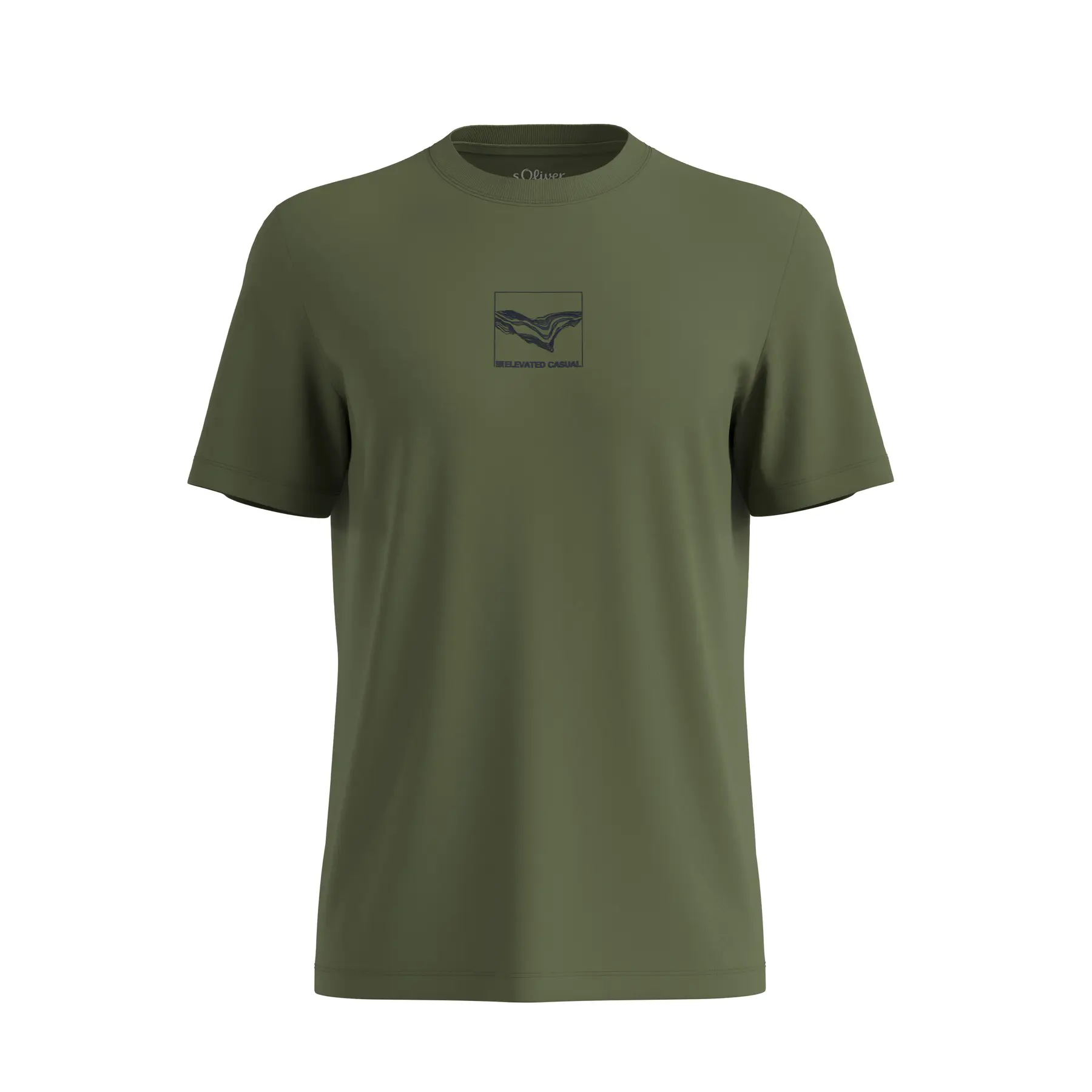 T-Shirt aus Baumwolle mit Rundhals und Druck vorne s.Oliver