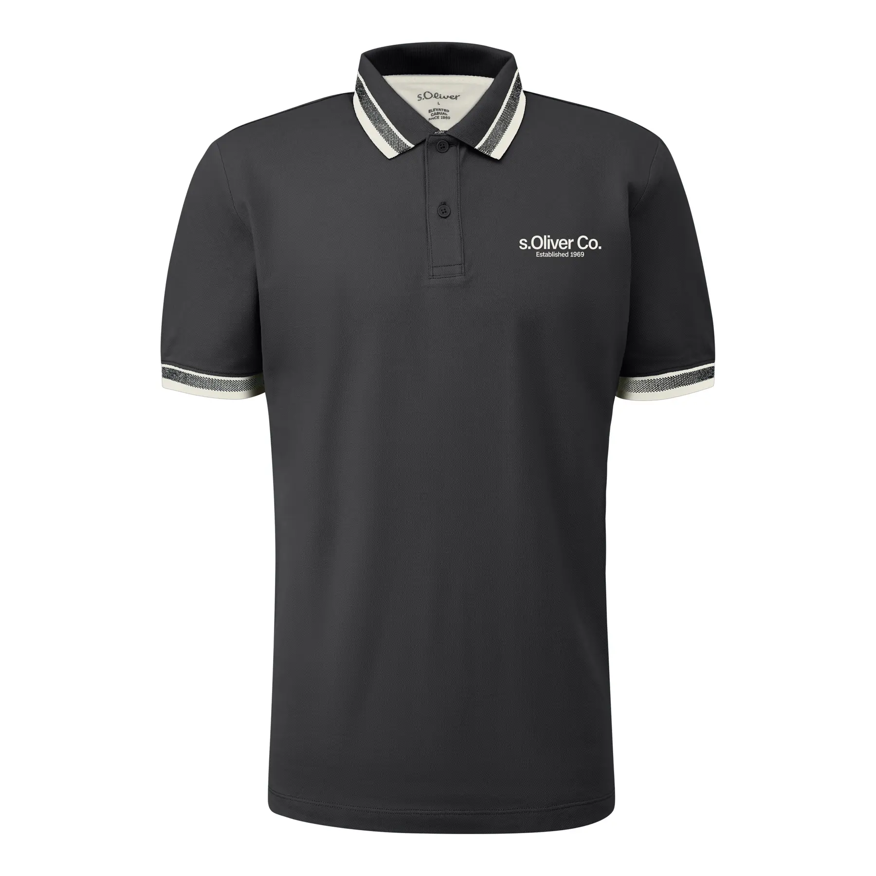 Piqué-Poloshirt mit Logo-Detail s.Oliver