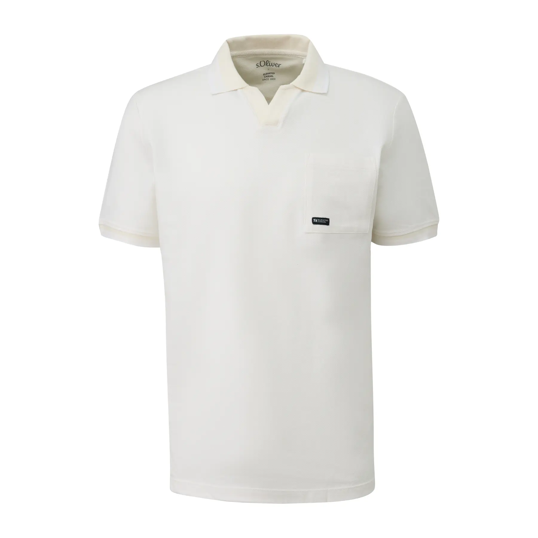 Piqué T-Shirt mit Polokragen und Logodetail s.Oliver