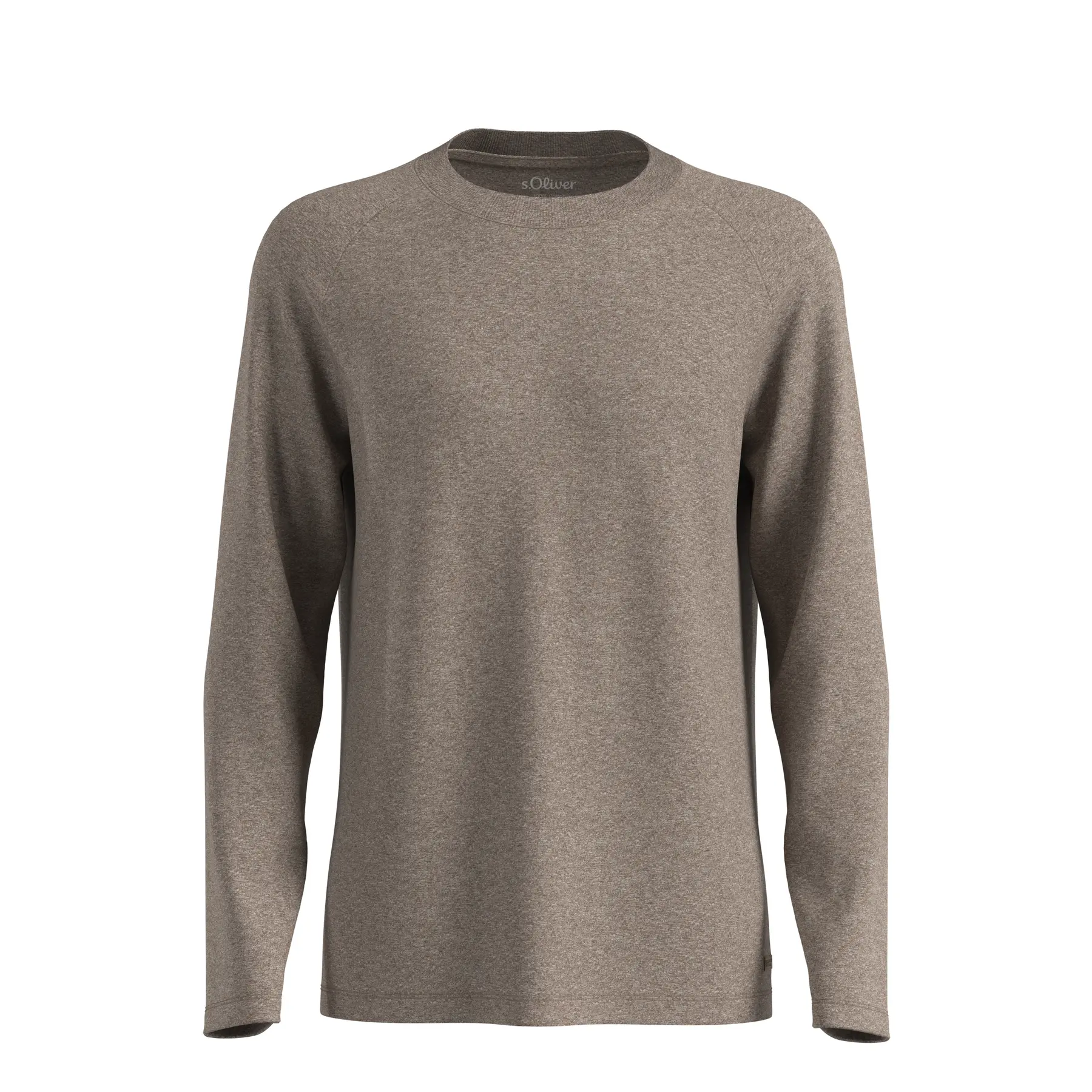 Langarm-T-Shirt aus Baumwolle mit Rundhalsausschnitt und Logo-Patch s.Oliver