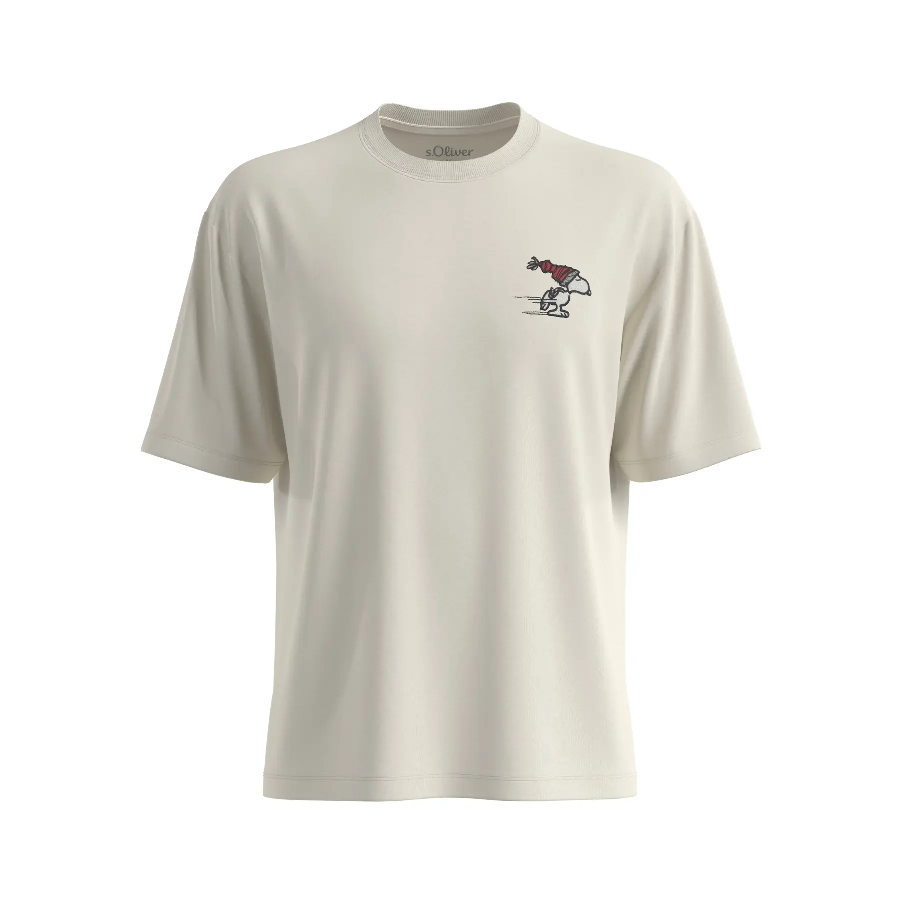 Kurzarmshirt mit aufgerautem Material und Artwork in Relaxed Fit s.Oliver