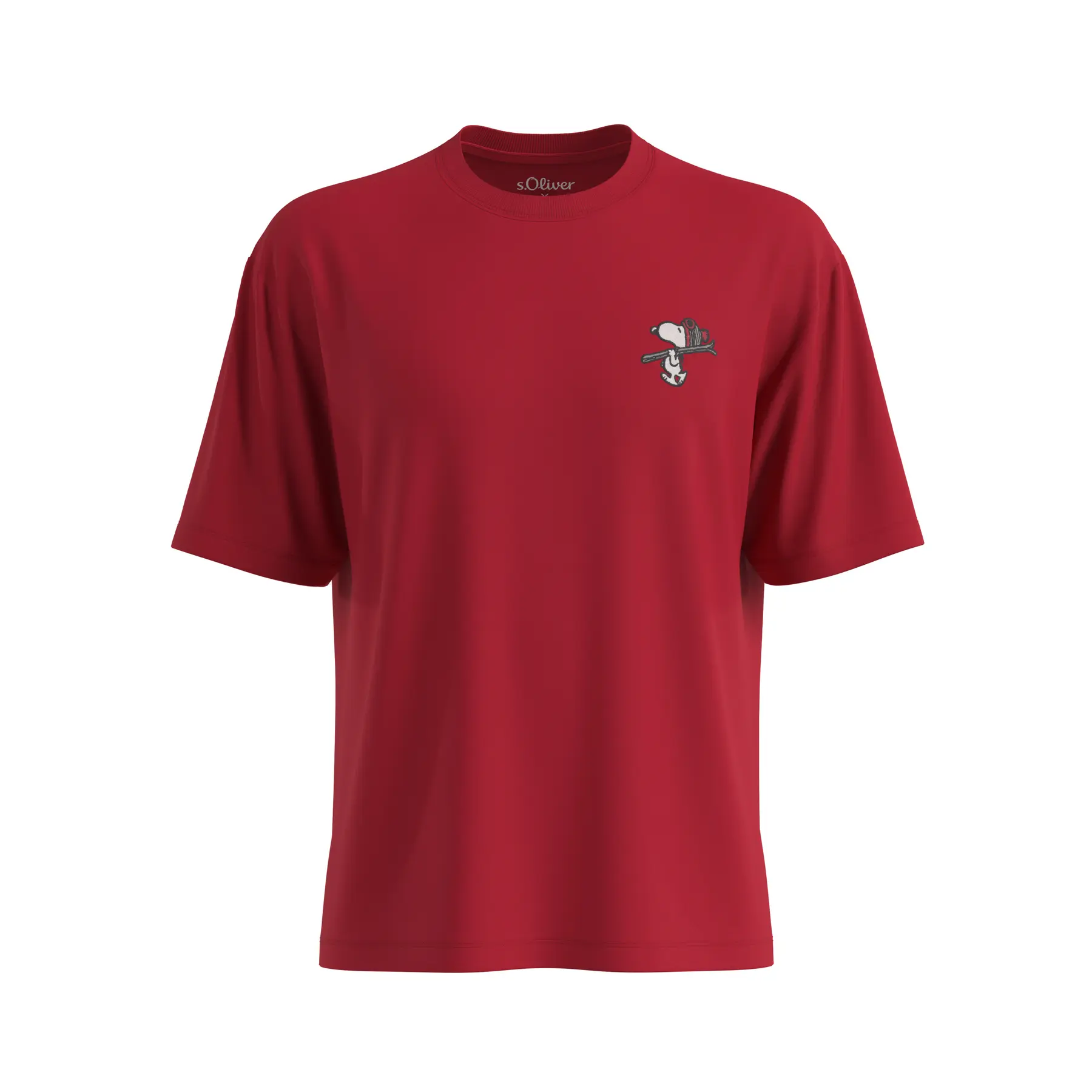 Kurzarmshirt mit aufgerautem Material und Artwork in Relaxed Fit s.Oliver