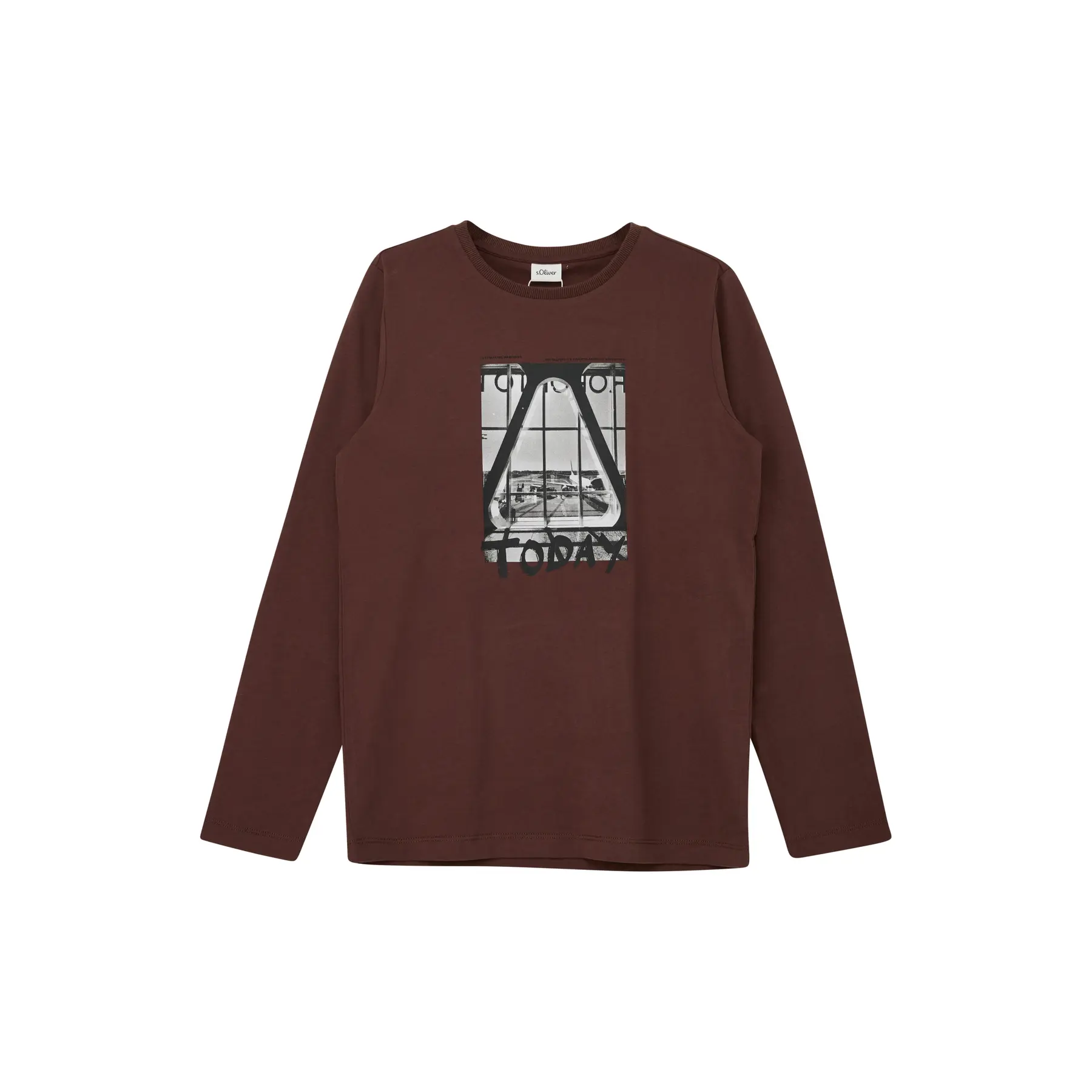 T-shirt en jersey à manches longues avec imprimé devant enfant s.Oliver T-shirt en jersey à manches longues avec imprimé devant enfant s.Oliver