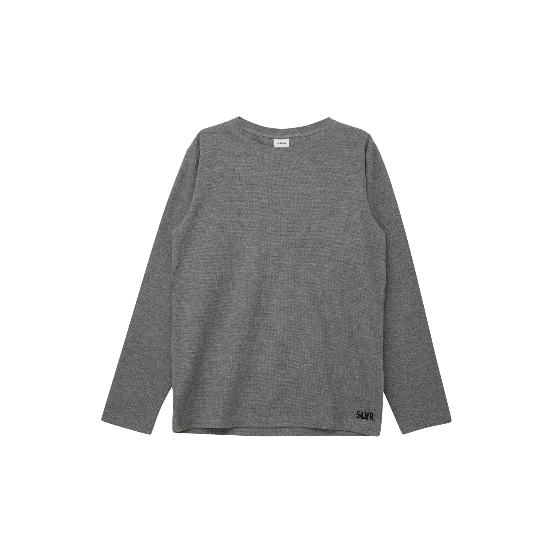 T-shirt en jersey structuré à manches longues avec logo brodé enfant s.Oliver