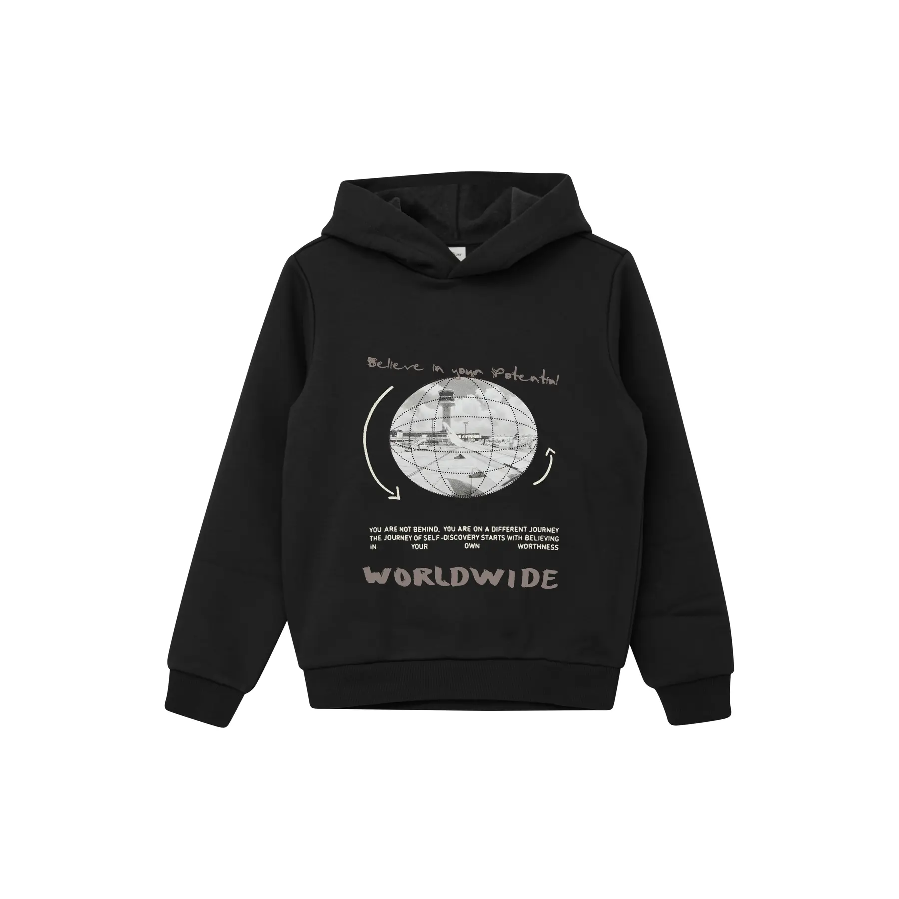 Hoodie mit Druck vorne, aufgerautes Innenfutter Kind s.Oliver