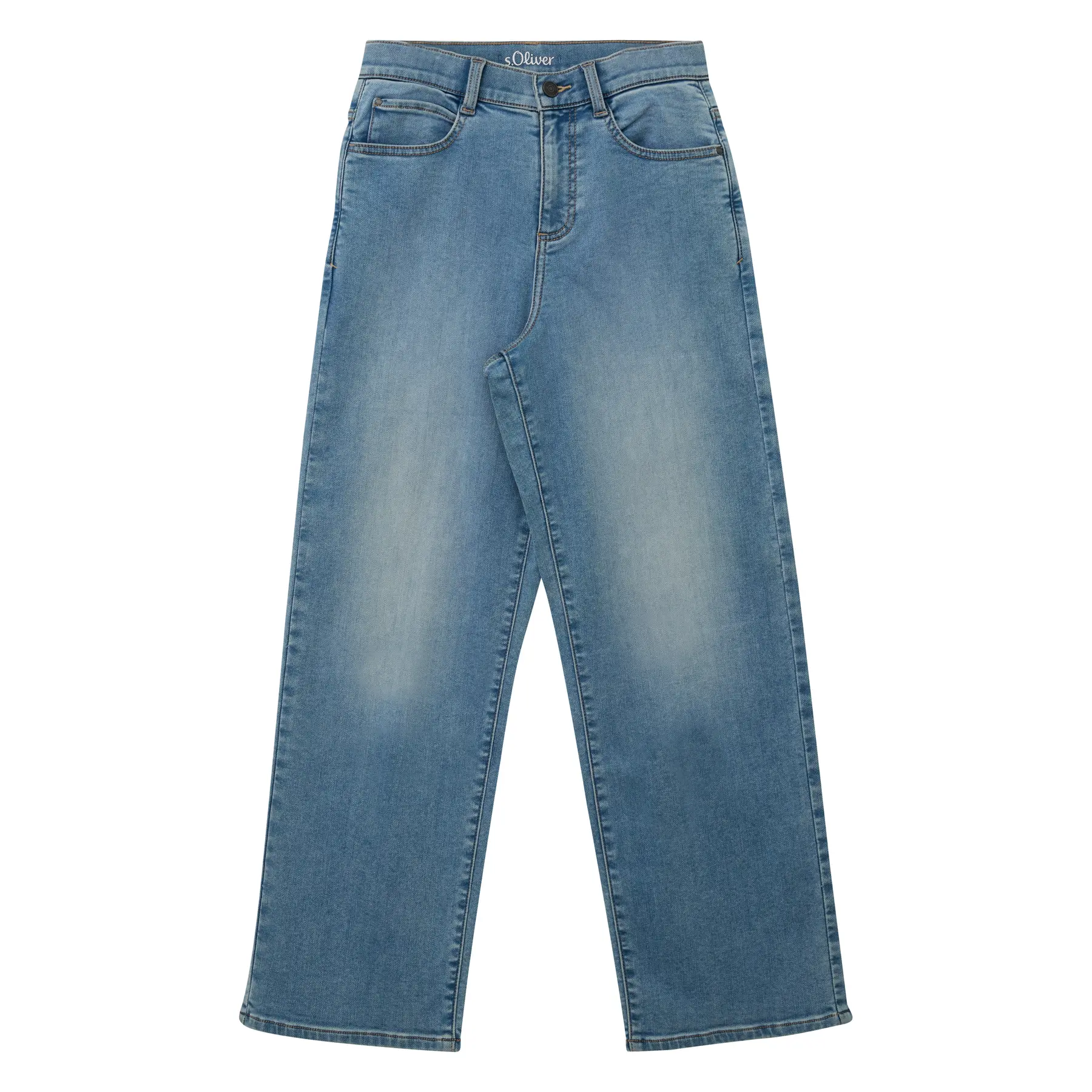 Jeans Baggy coupe décontractée taille mi-haute Jambe large intérieur doux et chaud enfant s.Oliver Jeans Baggy coupe décontractée taille mi-haute Jambe large intérieur doux et chaud enfant s.Oliver