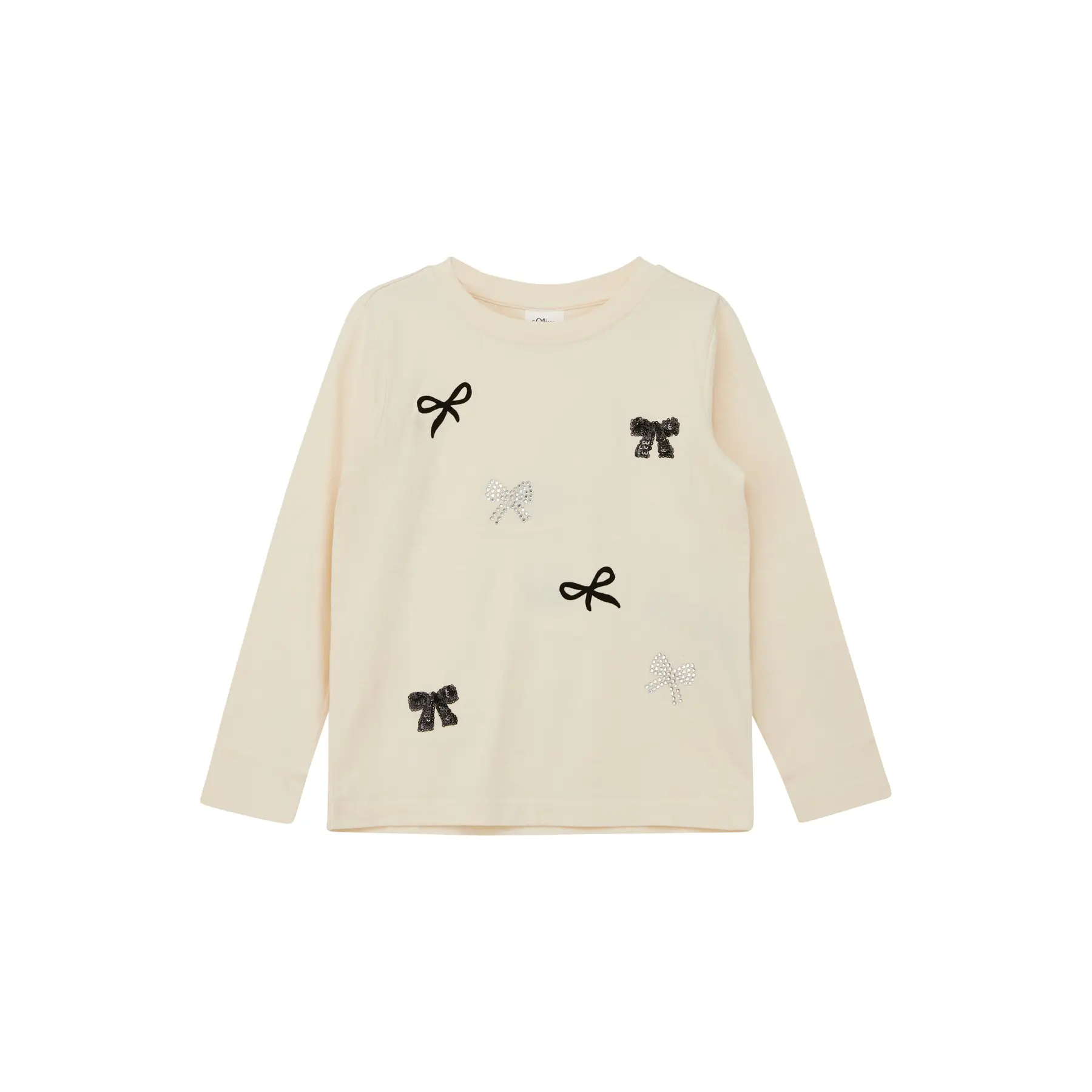 T-shirt a maniche lunghe in jersey con dettagli a nodo per ragazza s.Oliver