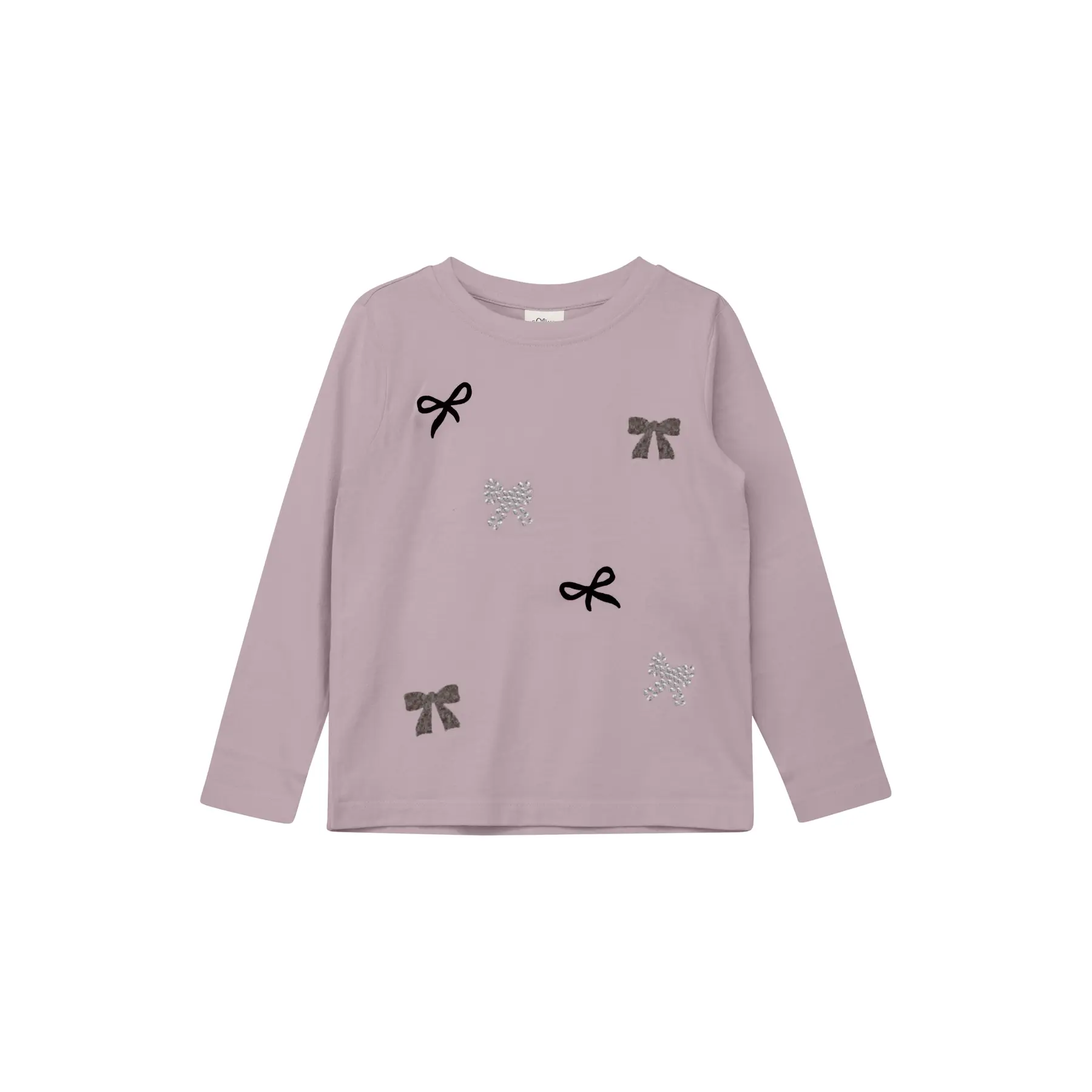 T-shirt a maniche lunghe in jersey con dettagli a nodo per ragazza s.Oliver