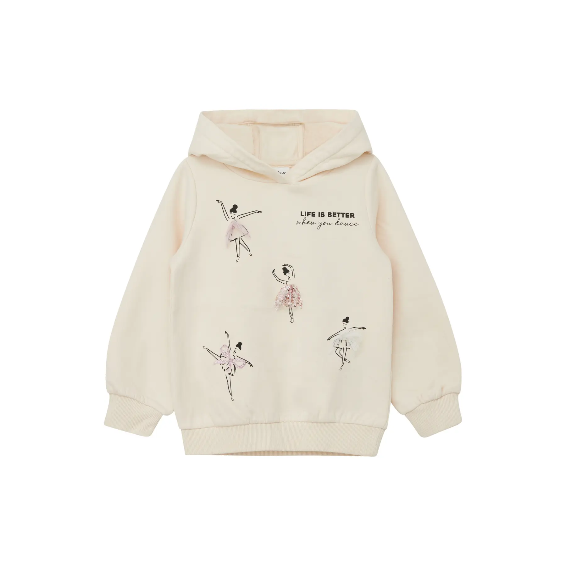 Mädchen Sweatshirt mit Glitzerprint und Pailletten s.Oliver