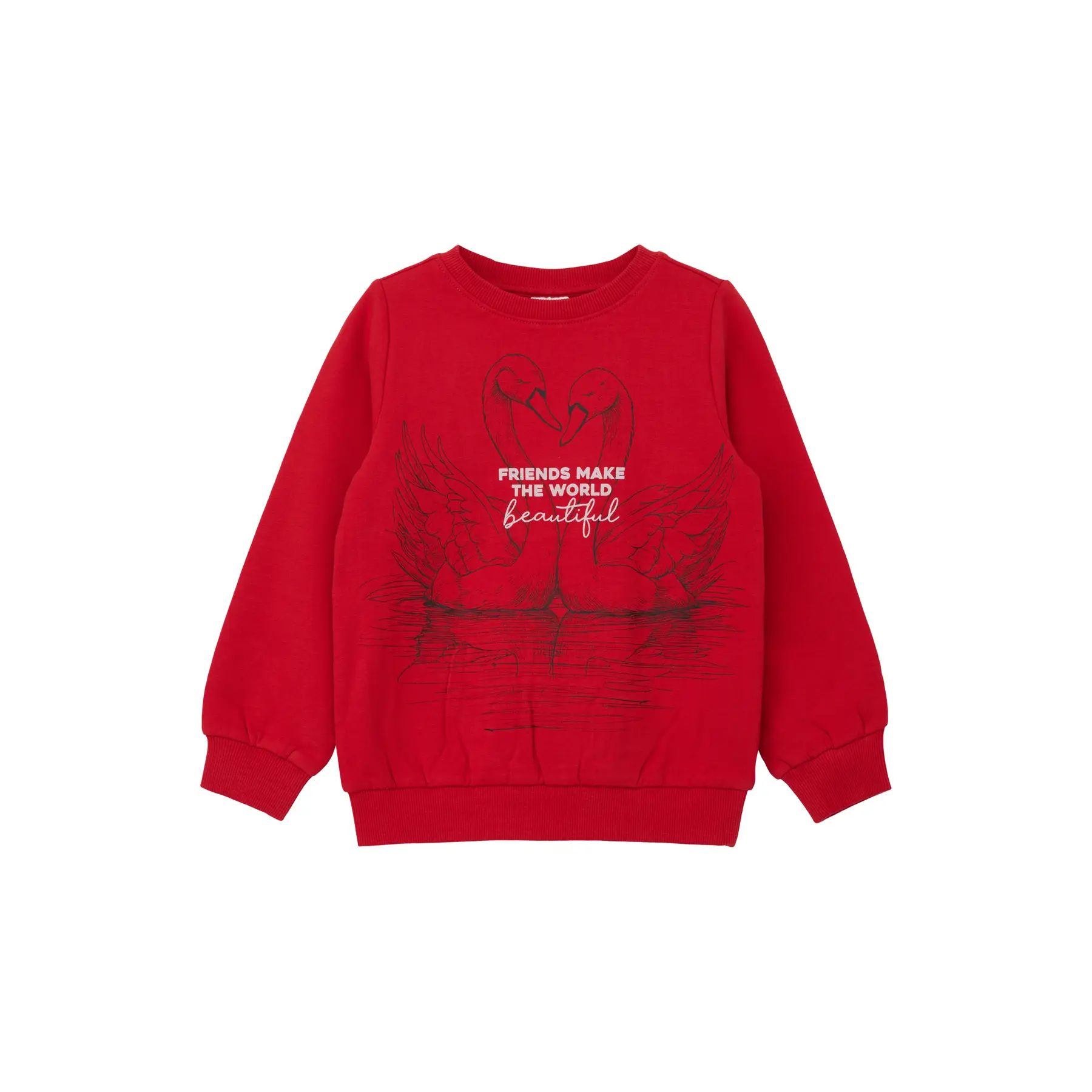 Glitzernd bedruckter Rundhals-Sweatshirt mit gebürstetem Innenfutter Mädchen s.Oliver